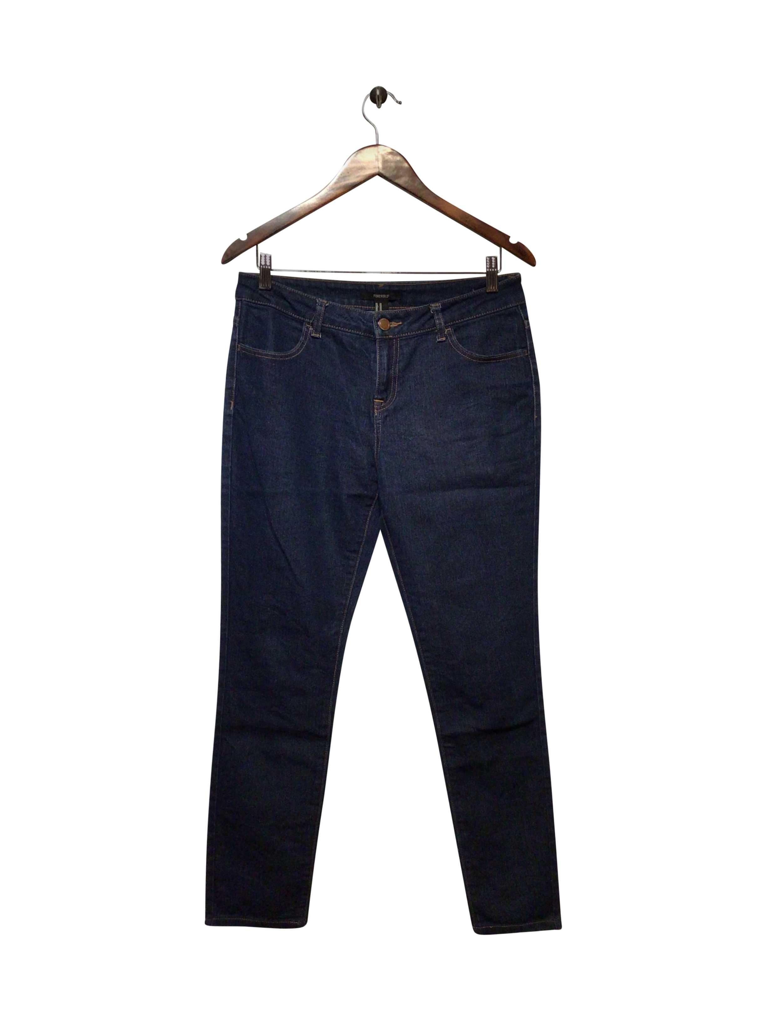 FOREVER 21 Stylish Regular Fit Blue Straight - Legged Jean Size 28