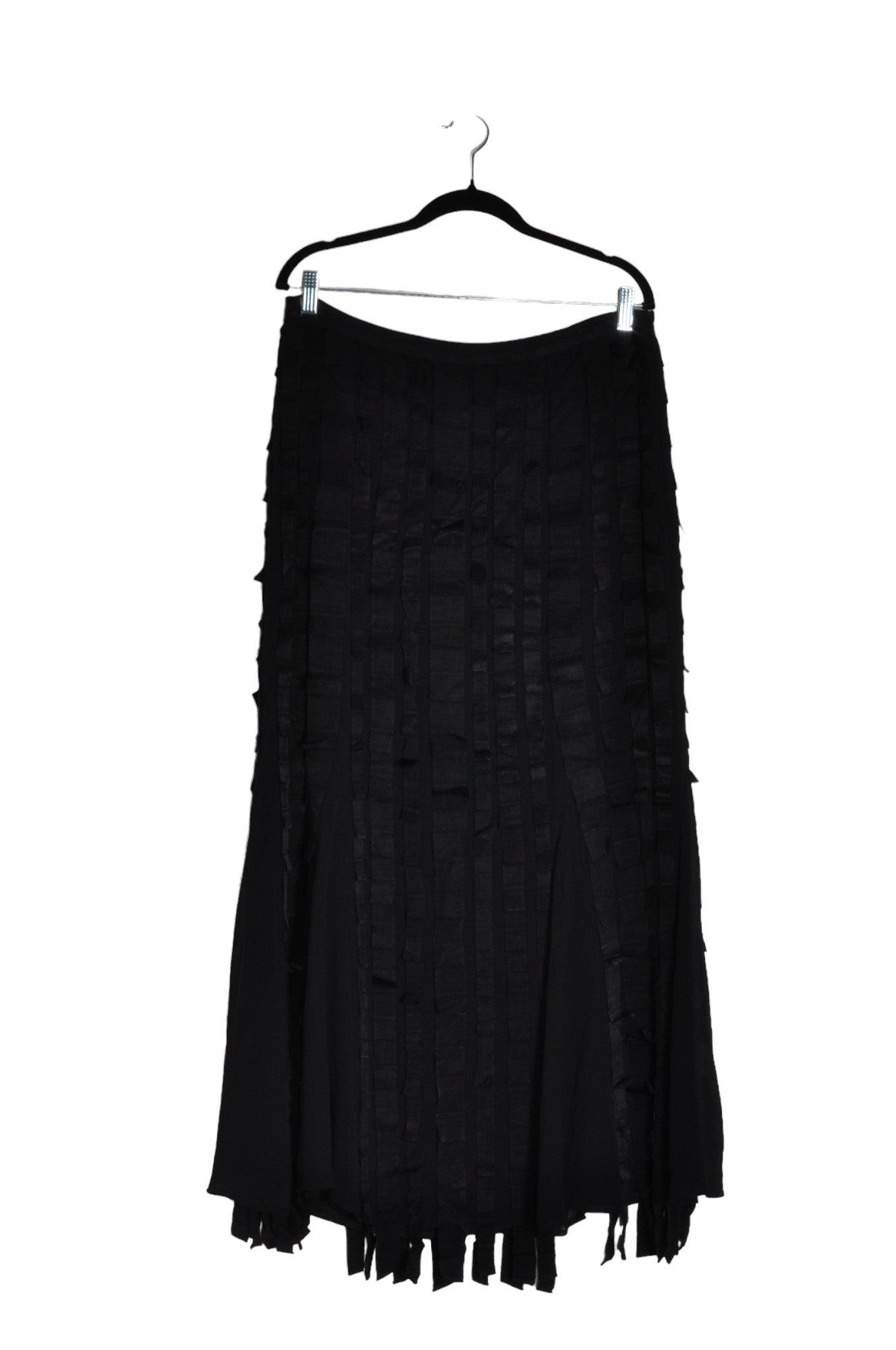 Stylish CARTISE Women's Black A-Line Regular Fit Skirt - Size 12