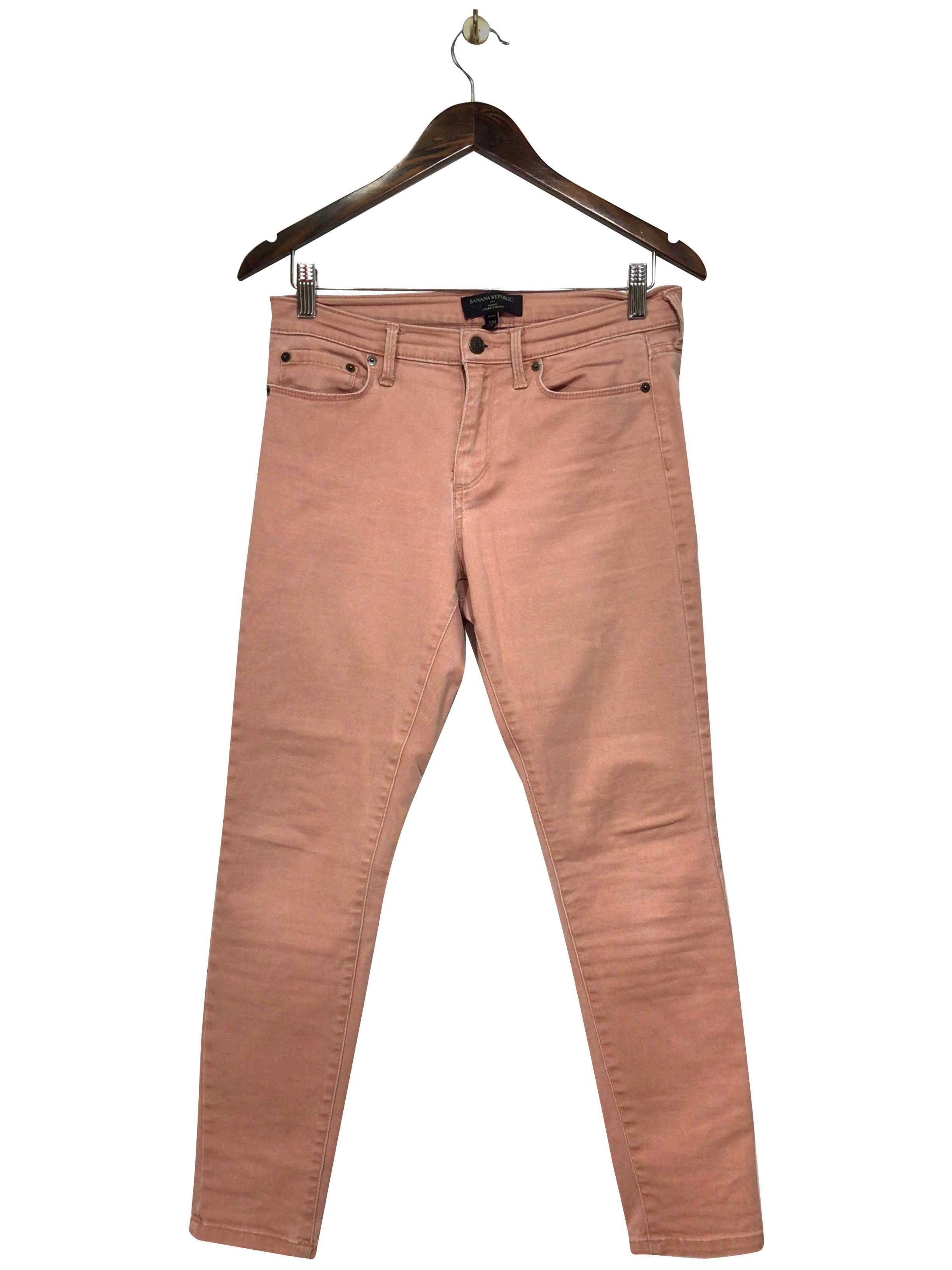 BANANA REPUBLIC Stylish Pink Regular Fit Ankle-Length Pant Size 27