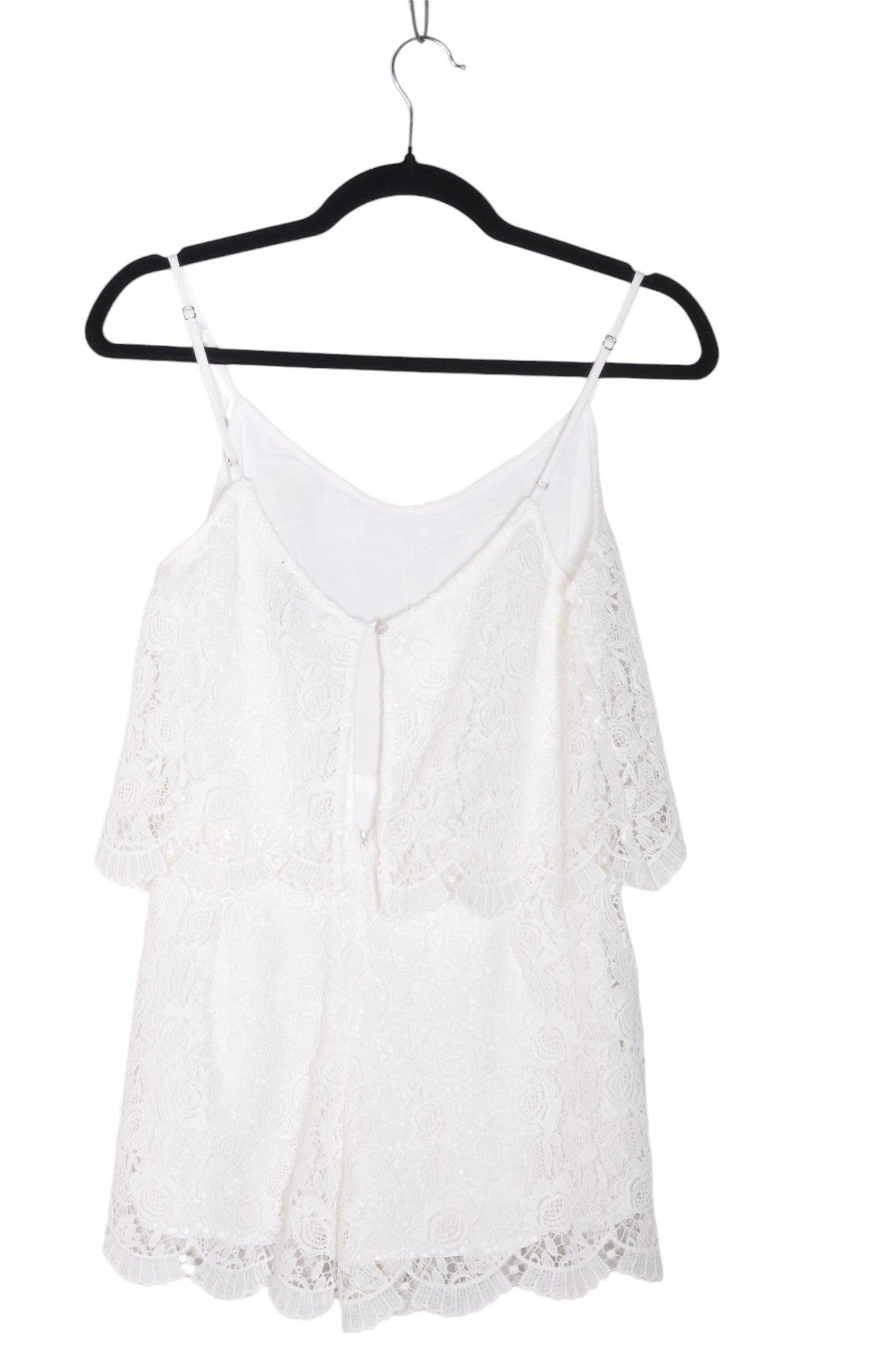 FOREVER 21 Stylish Women's White Regular-fit Romper - Size S