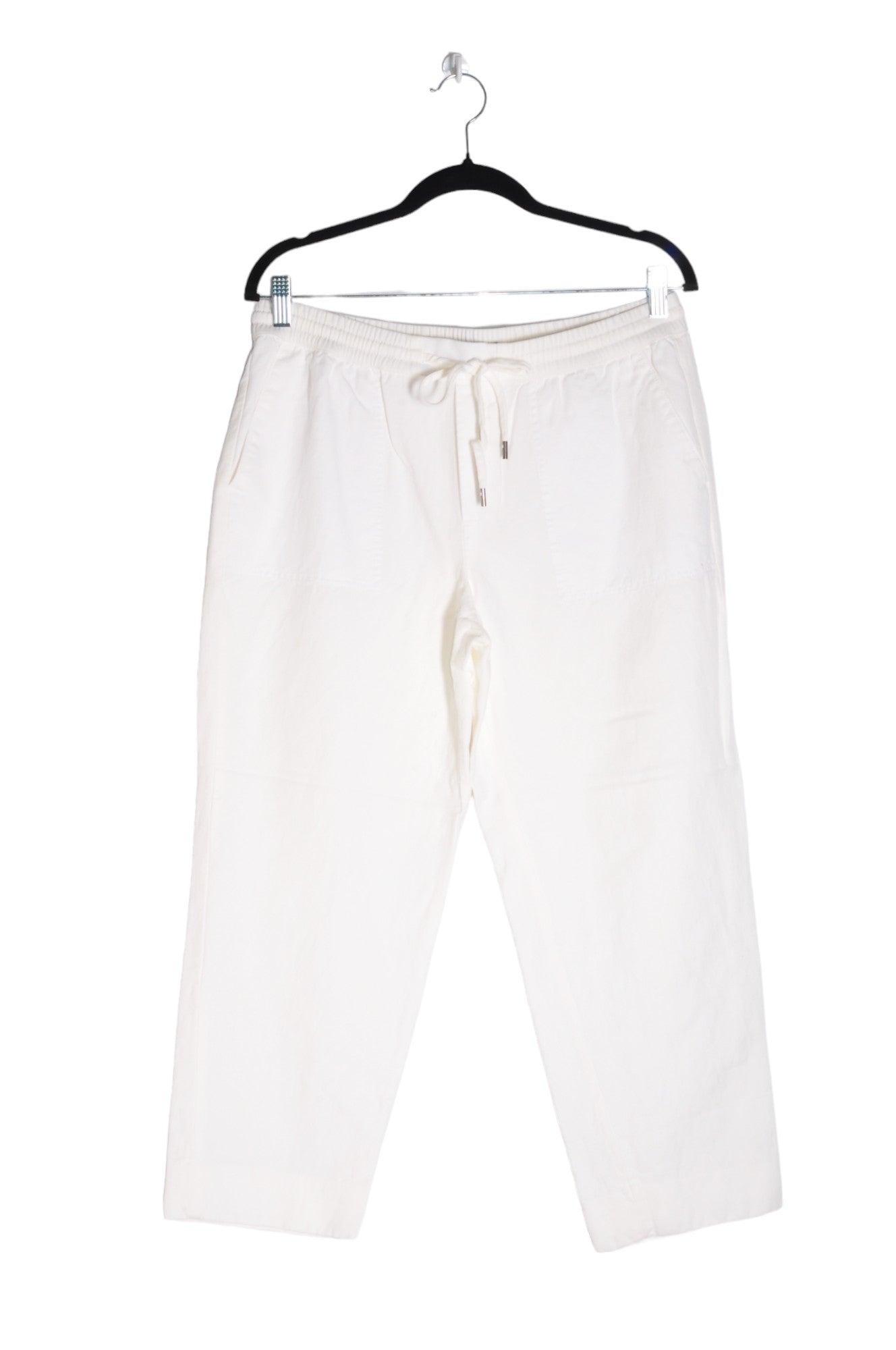 BANANA REPUBLIC Stylish Women's White Regular-Fit Work Pants - Size M