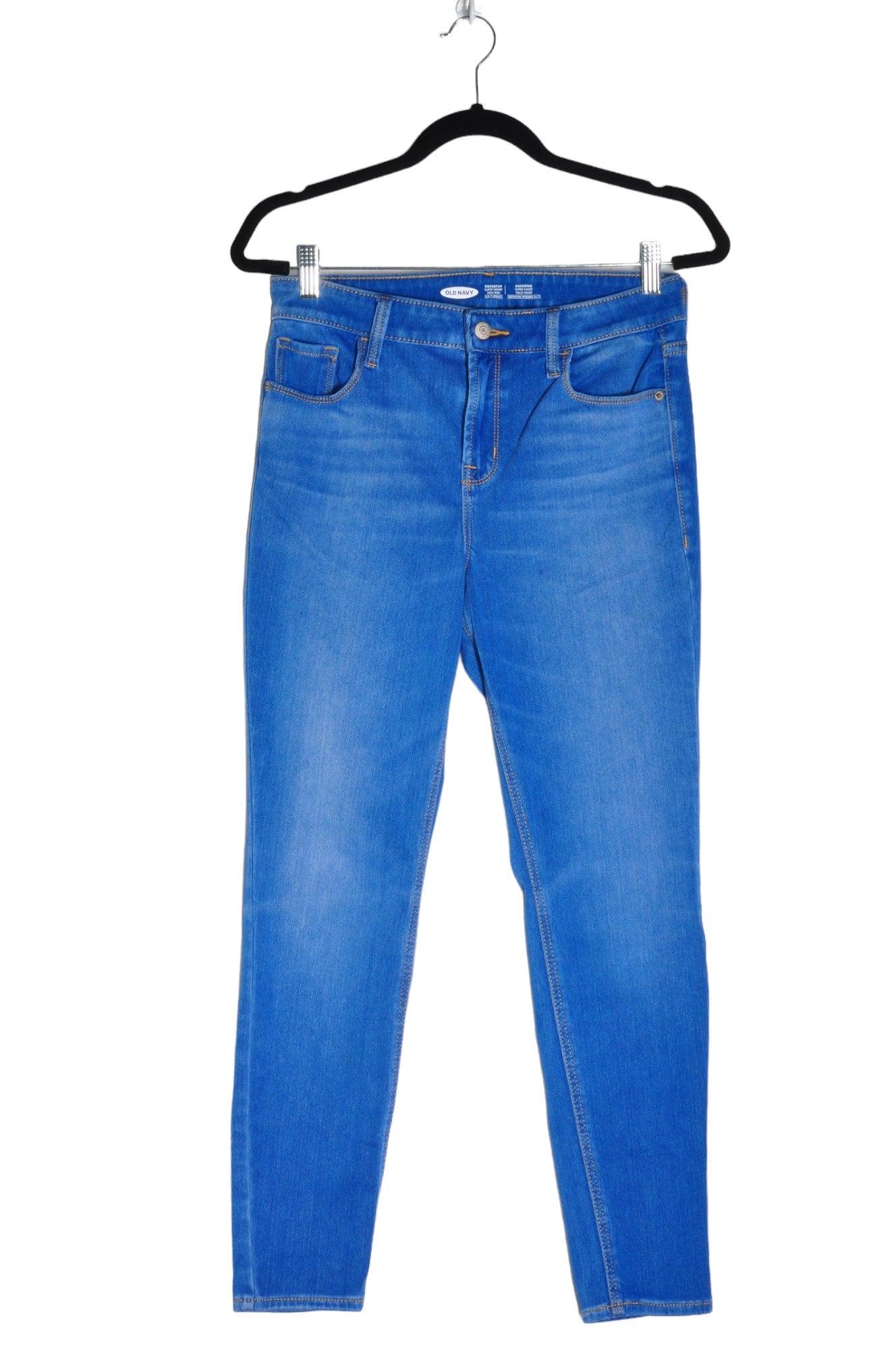 Second Hand OLD NAVY Women's Blue Regular Fit Straight-Legged Jeans - Size 8
