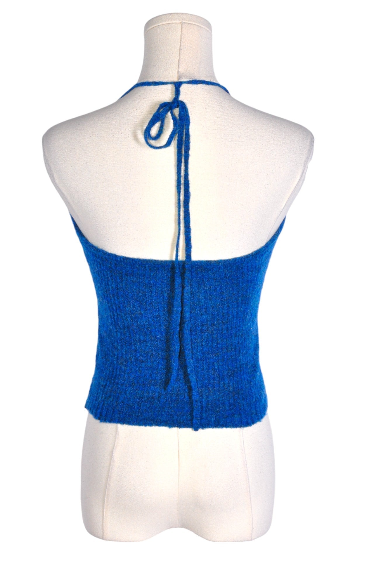 Stylish PAIN OR PLEASURE Blue Regular Fit Women's Halter Tops - Size S