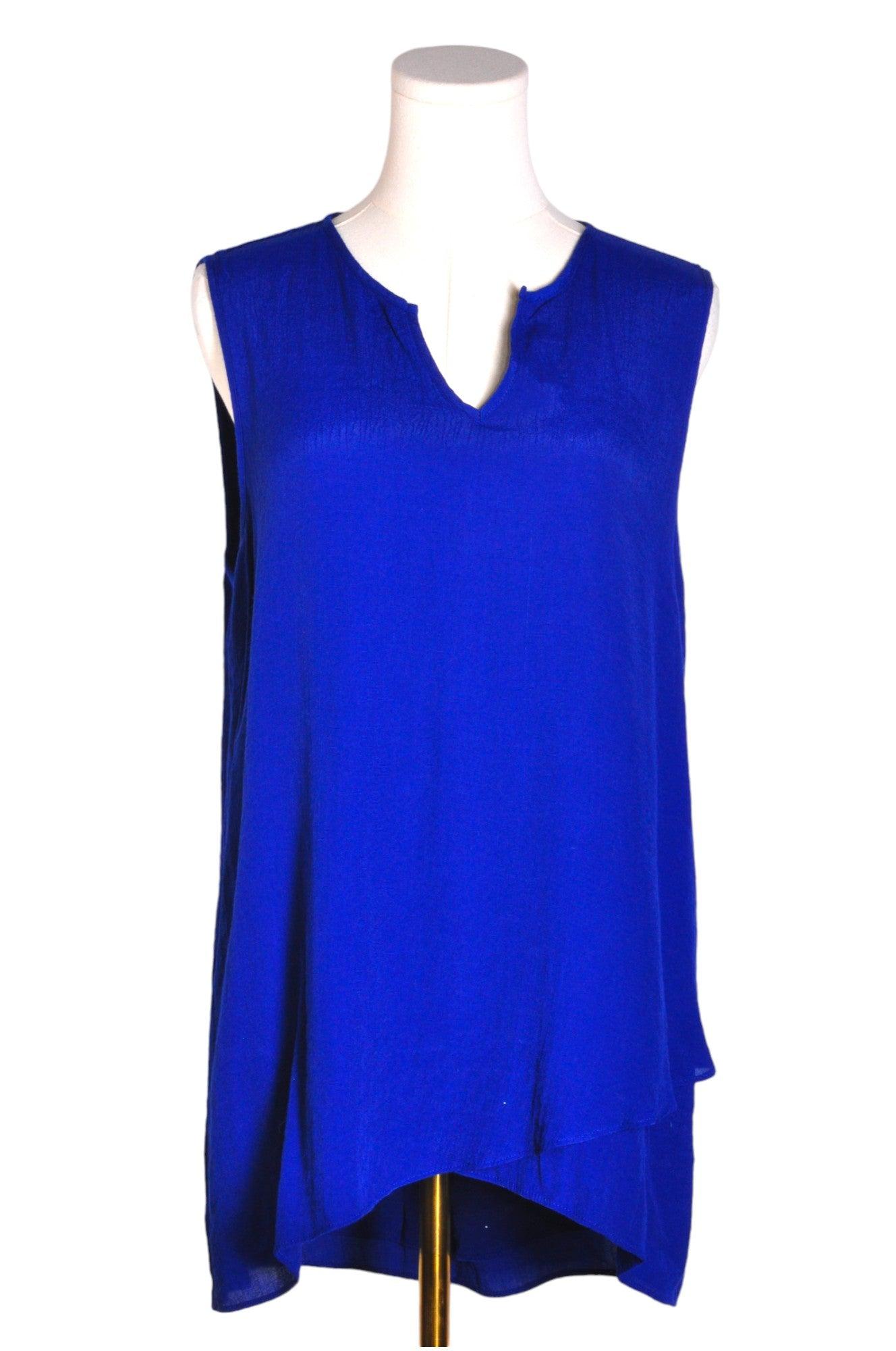 CRISTINA B Stylish Second - Hand Blue Regular - Fit Women's Blouses - Size L
