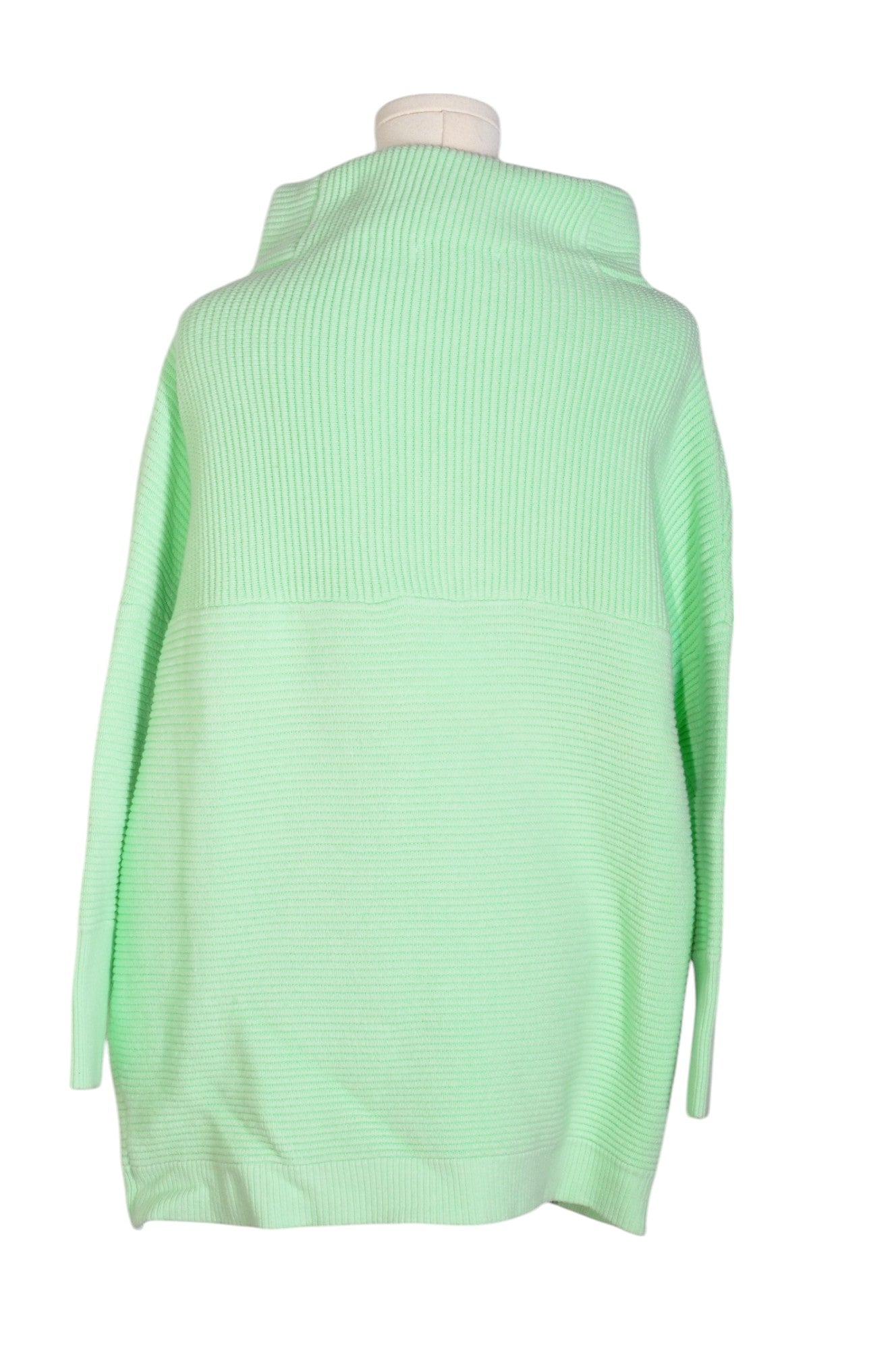MONK & LOU Stylish Women's Green Regular Fit Turtleneck Top - Size M