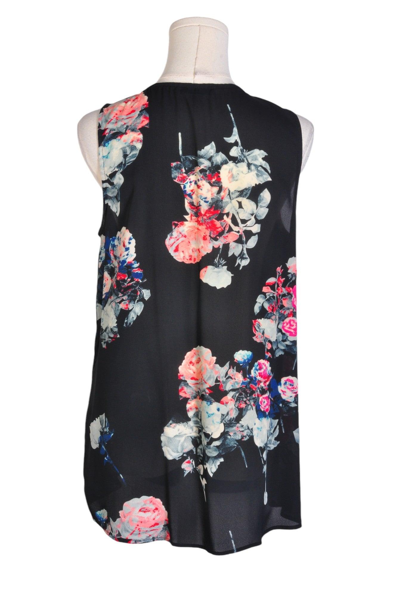 Stylish RICKI'S Regular Fit Sleeveless V-Neck Women's Blouse in Black - Size M