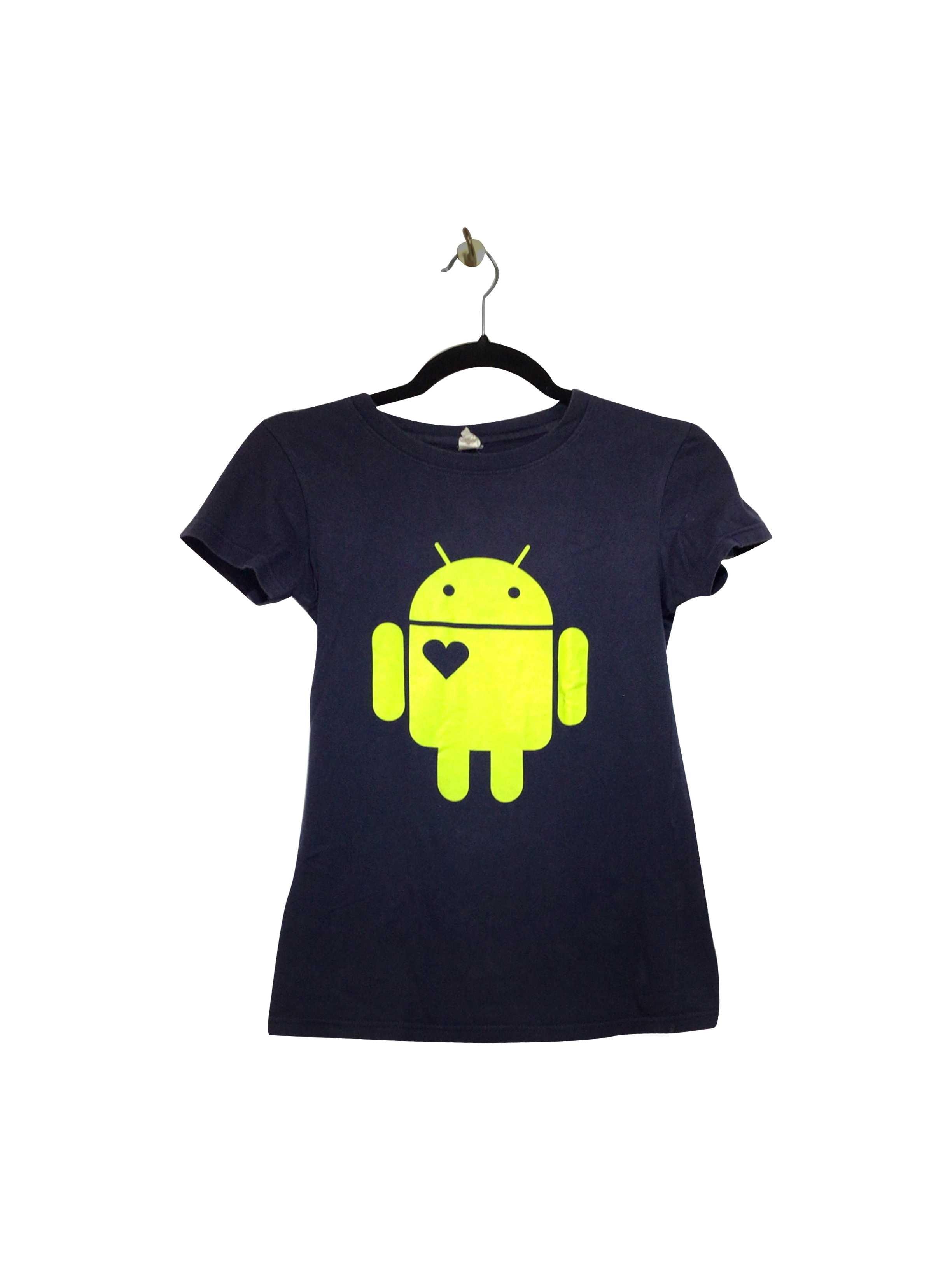 ANVIL ORGANICS Stylish Regular Fit Blue T-shirt - Size S