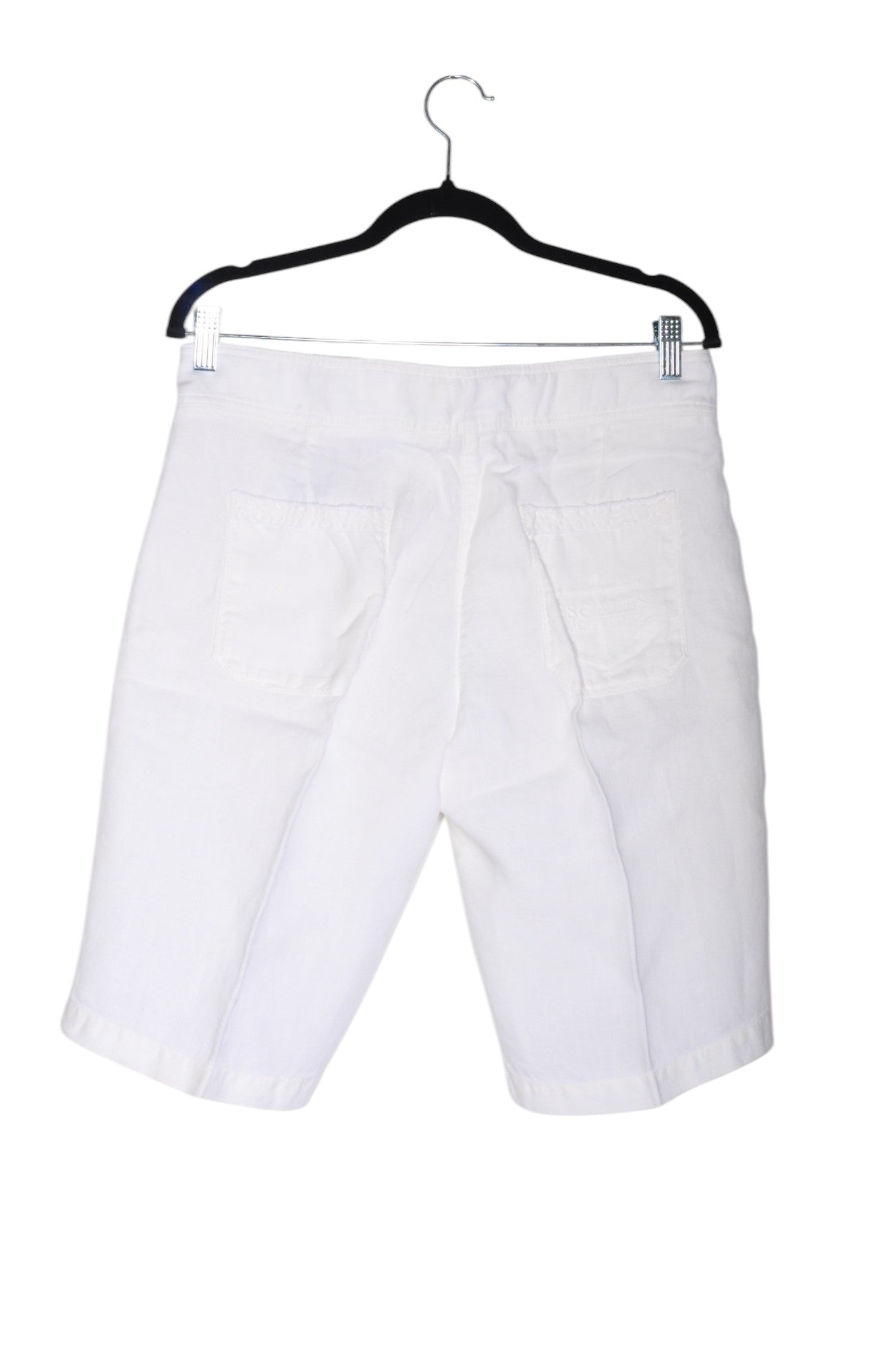 ESCALES Women's Timeless Classic White Regular Fit Shorts - Size 42