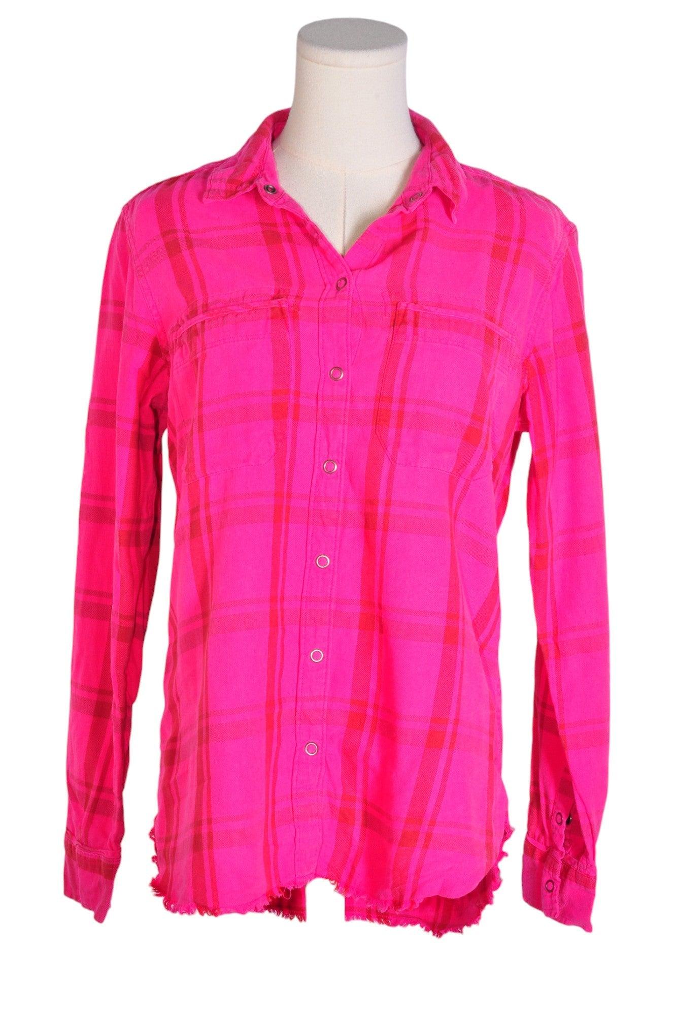 EDDIE BAUER Stylish Women's Pink Regular Fit Button Down Tops - Size S