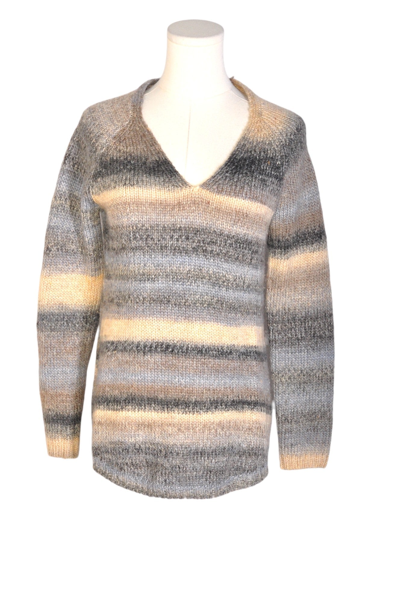 JOAN VASS Stylish Women's Gray Regular-Fit Sweater - Size XS