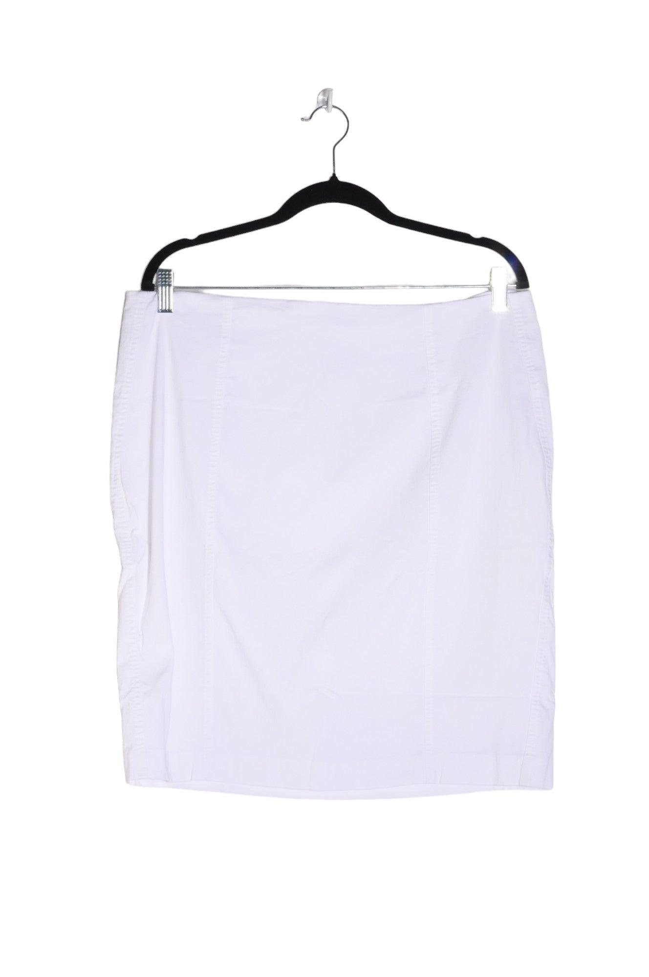 RICKI'S Second - Hand White Women's Regular - Fit Casual Knee - Length Skirt Size 16