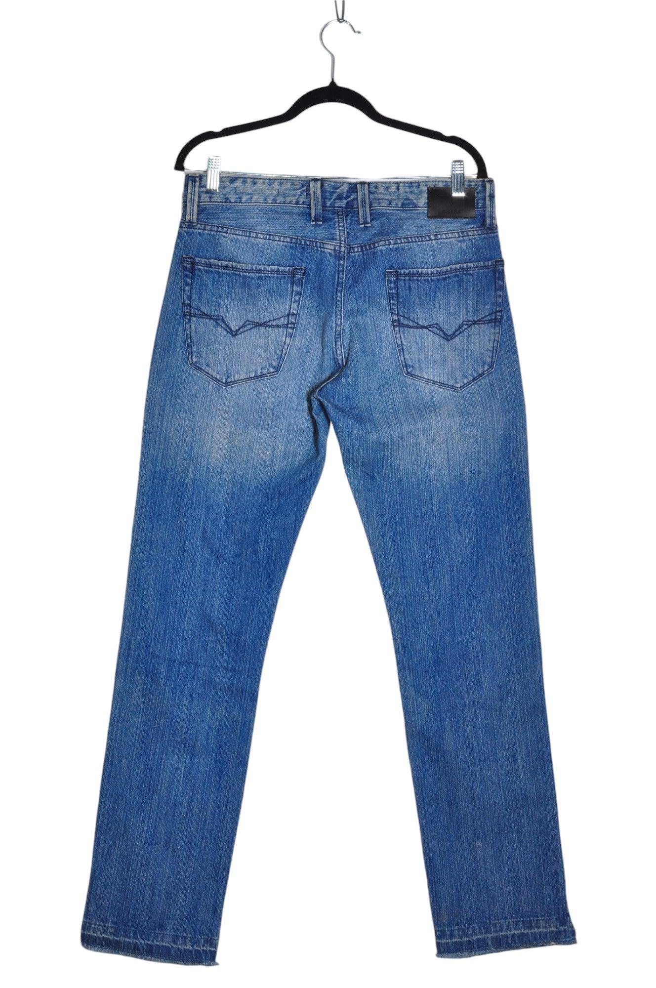 Stylish GUESS Women's Blue Regular Fit Straight-Legged Jeans - Size 32