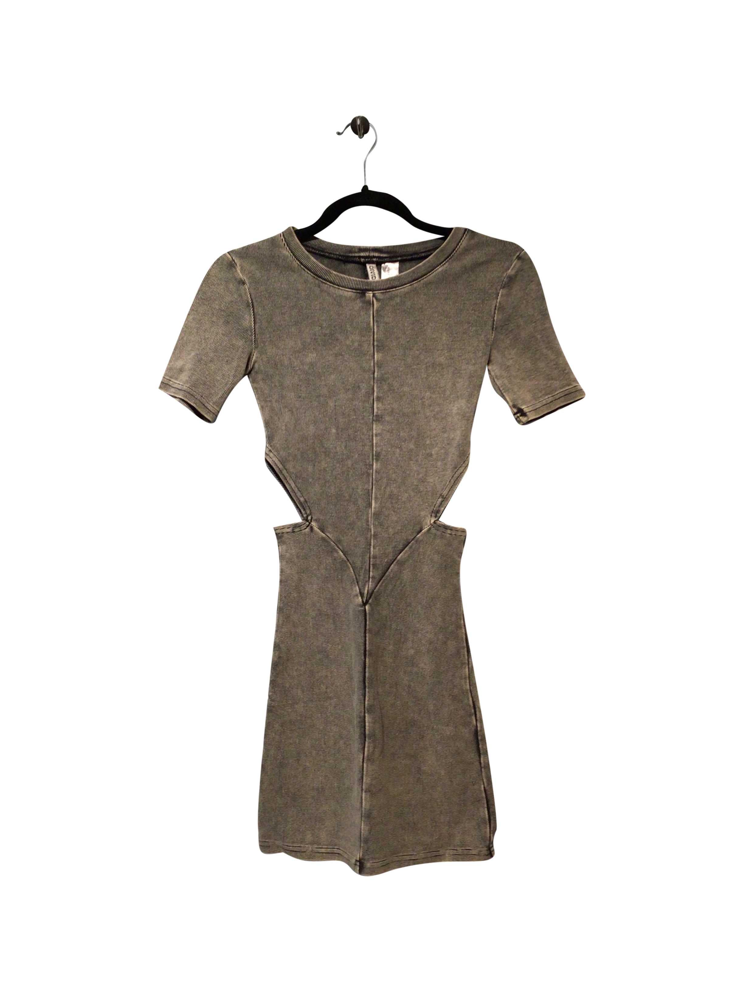 H&M Chic Regular Fit Gray Midi Dress - Size XS
