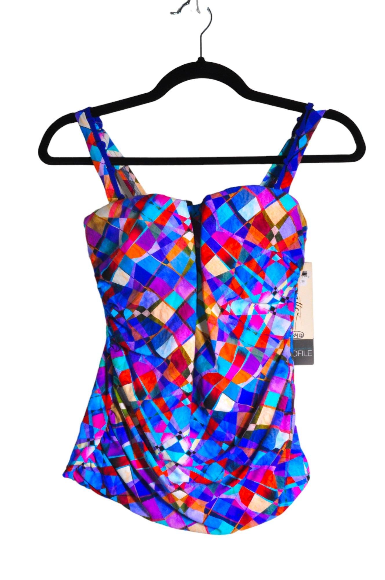 GOTTEX Stylish Women's Blue Regular-Fit Tankinis in Size 34D