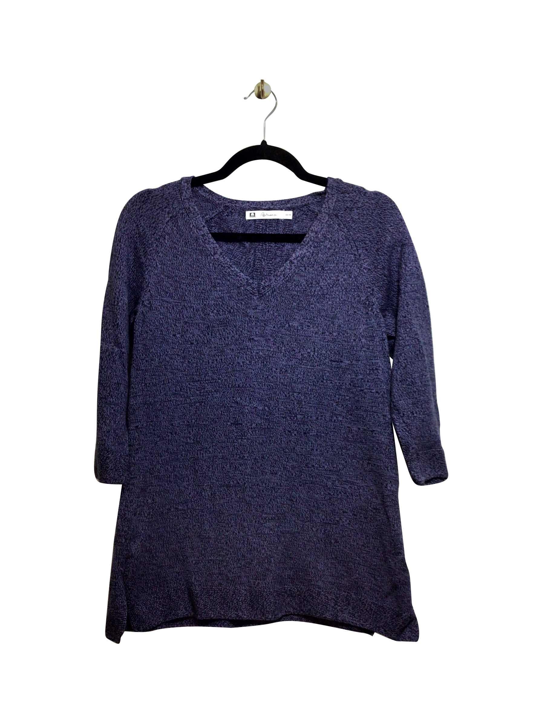REITMANS Stylish Regular Fit Blue Long - Sleeve V - Neck T - shirt in XS