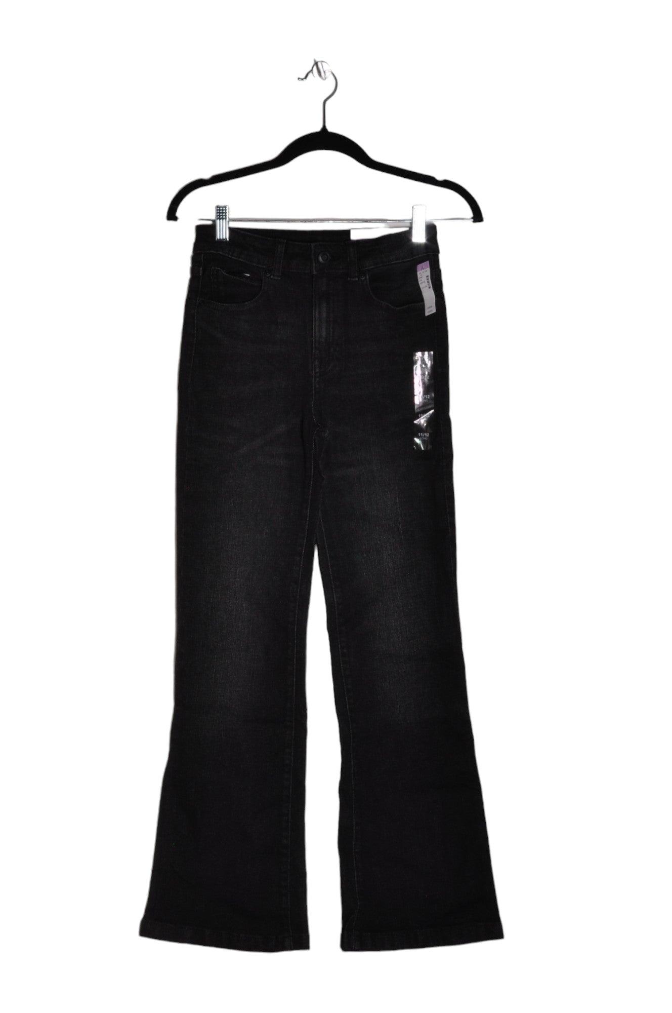 Stylish EVSIE Women's Black Regular-Fit Straight-Legged Jeans in Sizes 12 and 14
