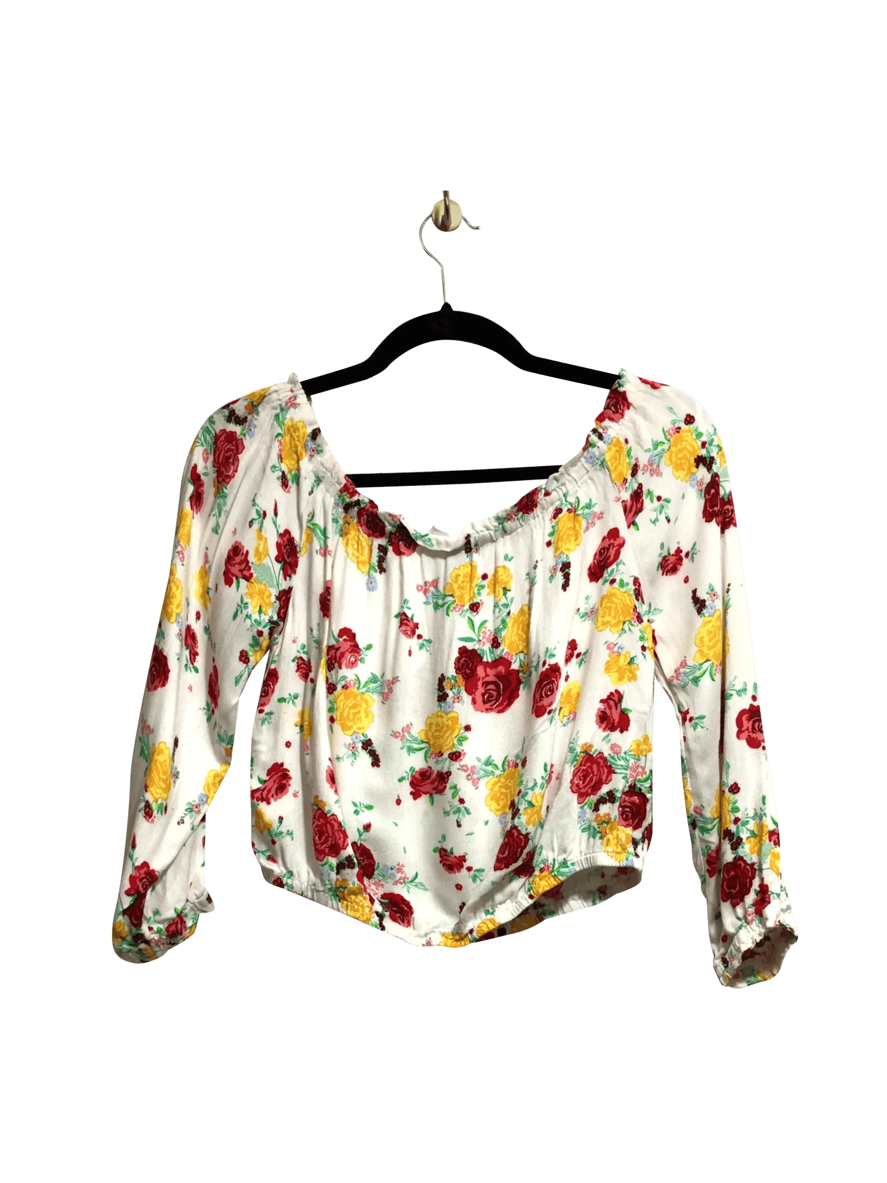 H&M Stylish Regular Fit White Crop Top - Size 10