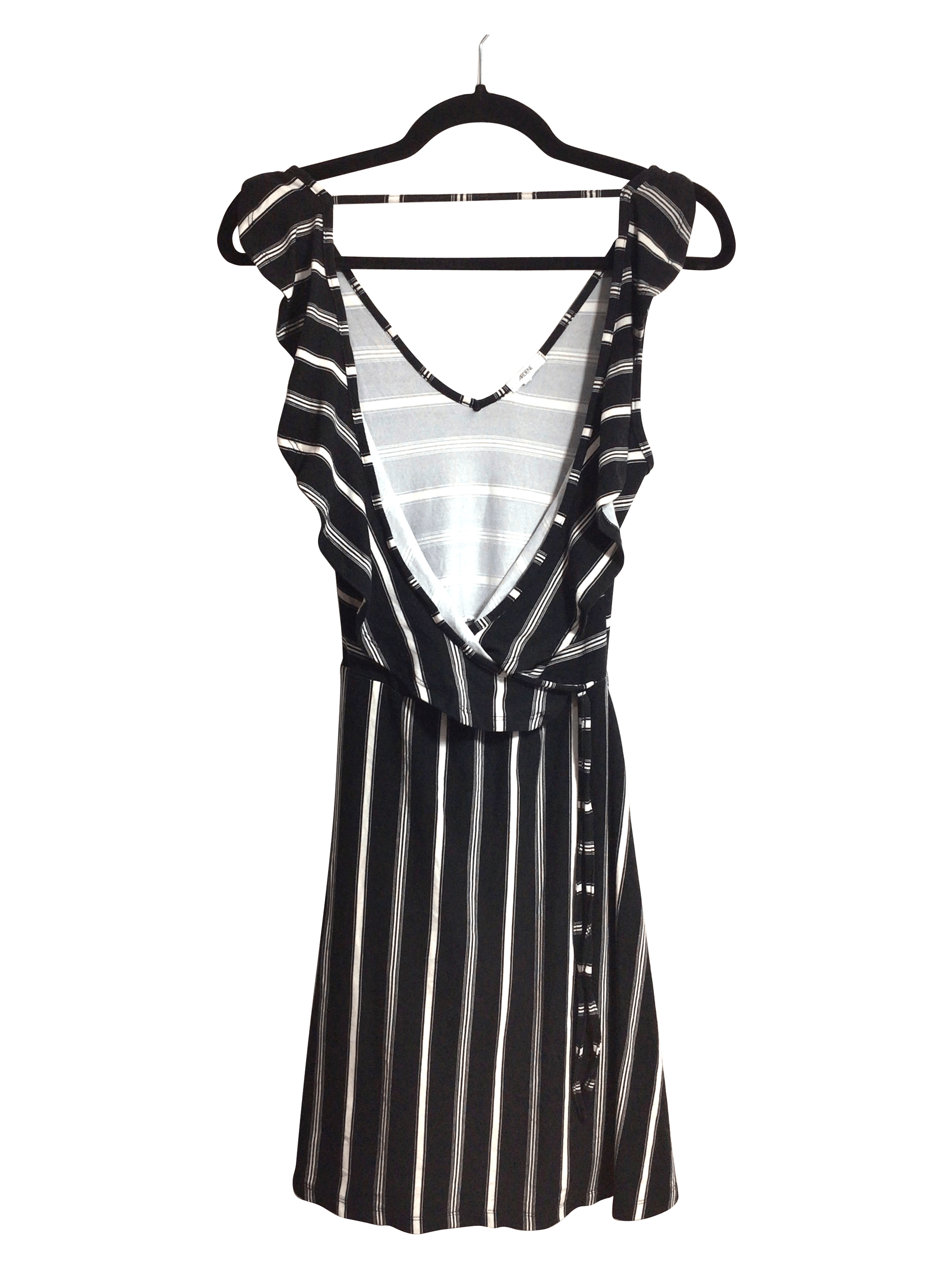 ARDENE Stylish Women's Black Wrap Dress - Regular Fit, Size S