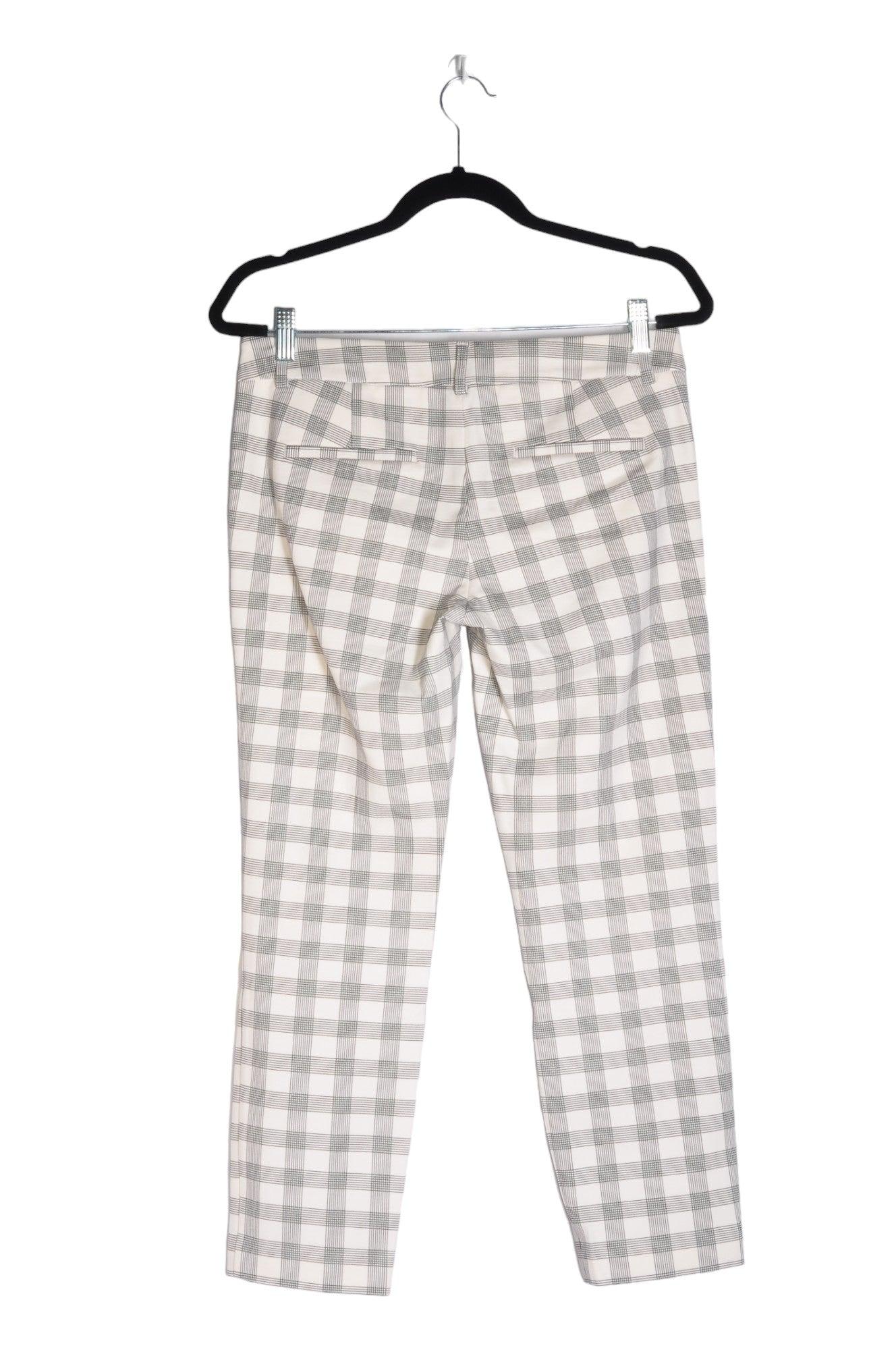 EXPRESS Stylish White Regular Fit Women's Work Pants - Size 6