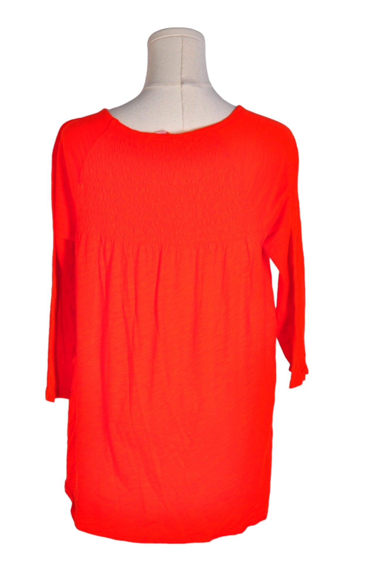 JOE FRESH Stylish Women's Orange Regular-Fit Long-Sleeve T-Shirt - Size M