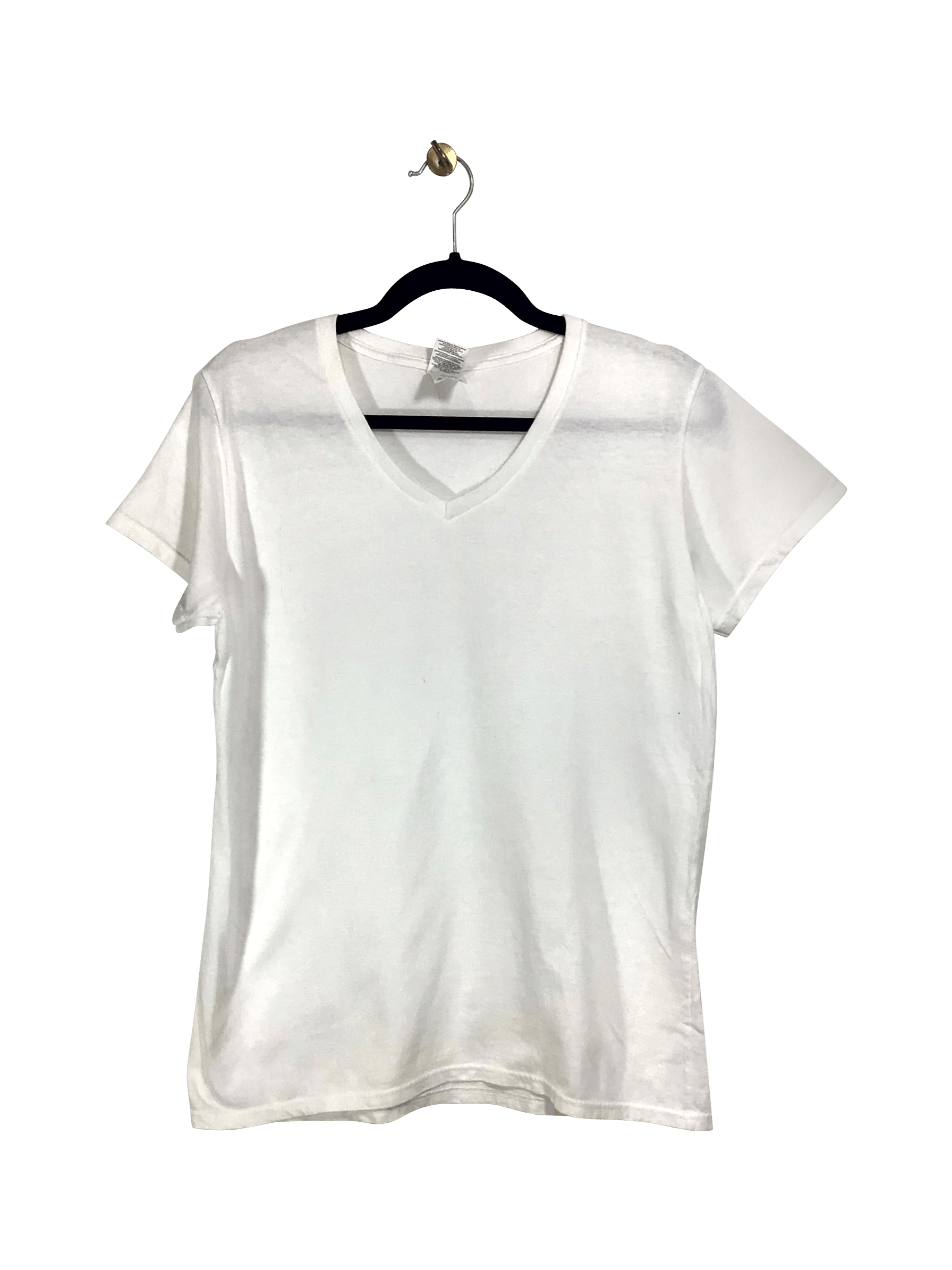 GILDAN Second Hand White Regular Fit T-shirt - Size L