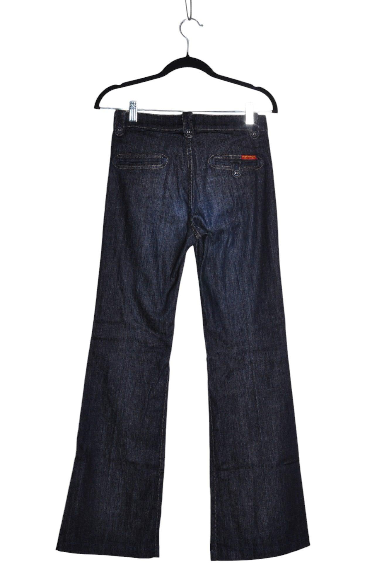 Stylish 7 FOR ALL MANKIND Women's Blue Regular-Fit Straight-Legged Jeans - Size 25