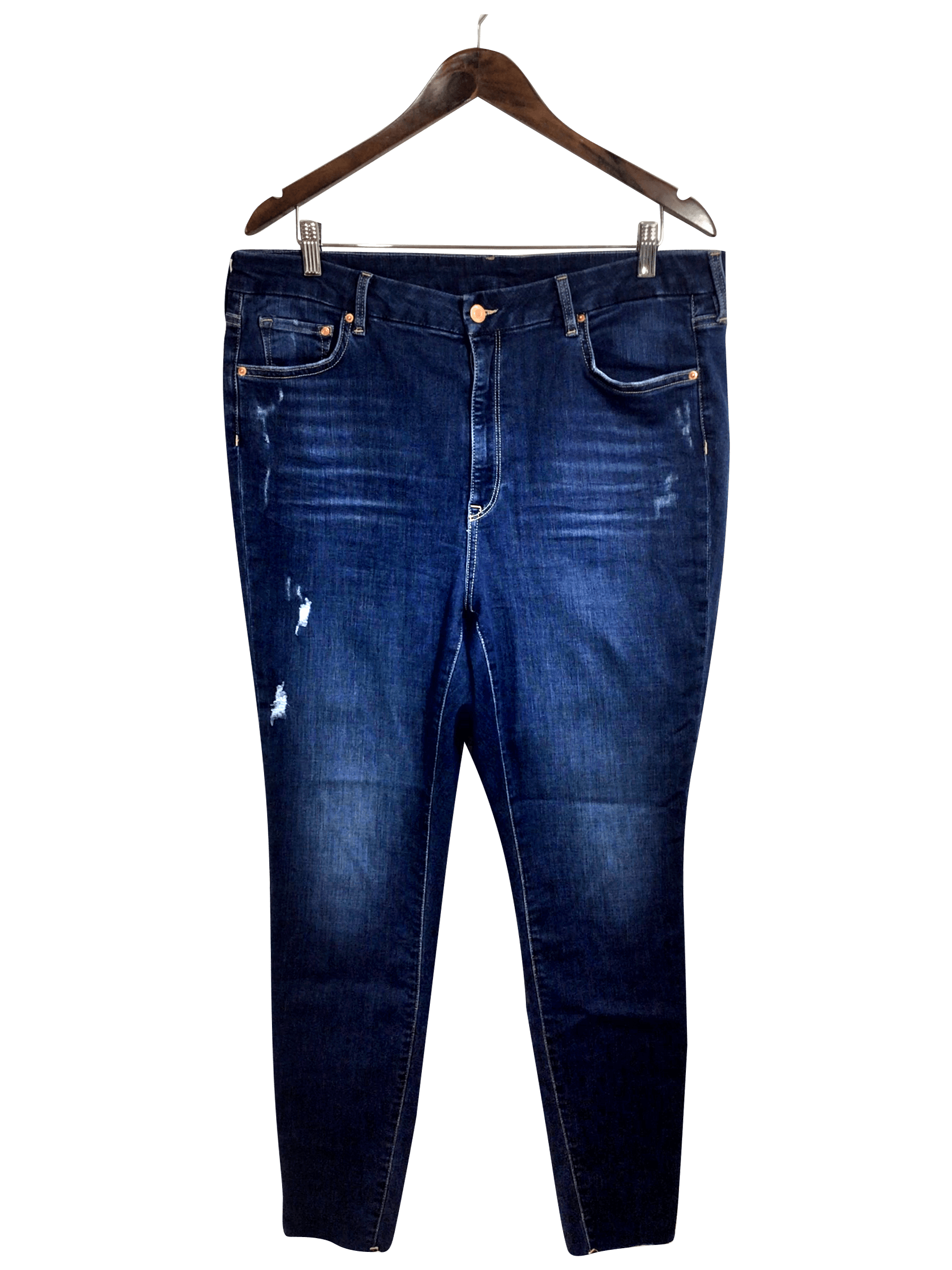 Second Hand &DENIM Blue Regular Fit Straight - Legged Jeans Size 16