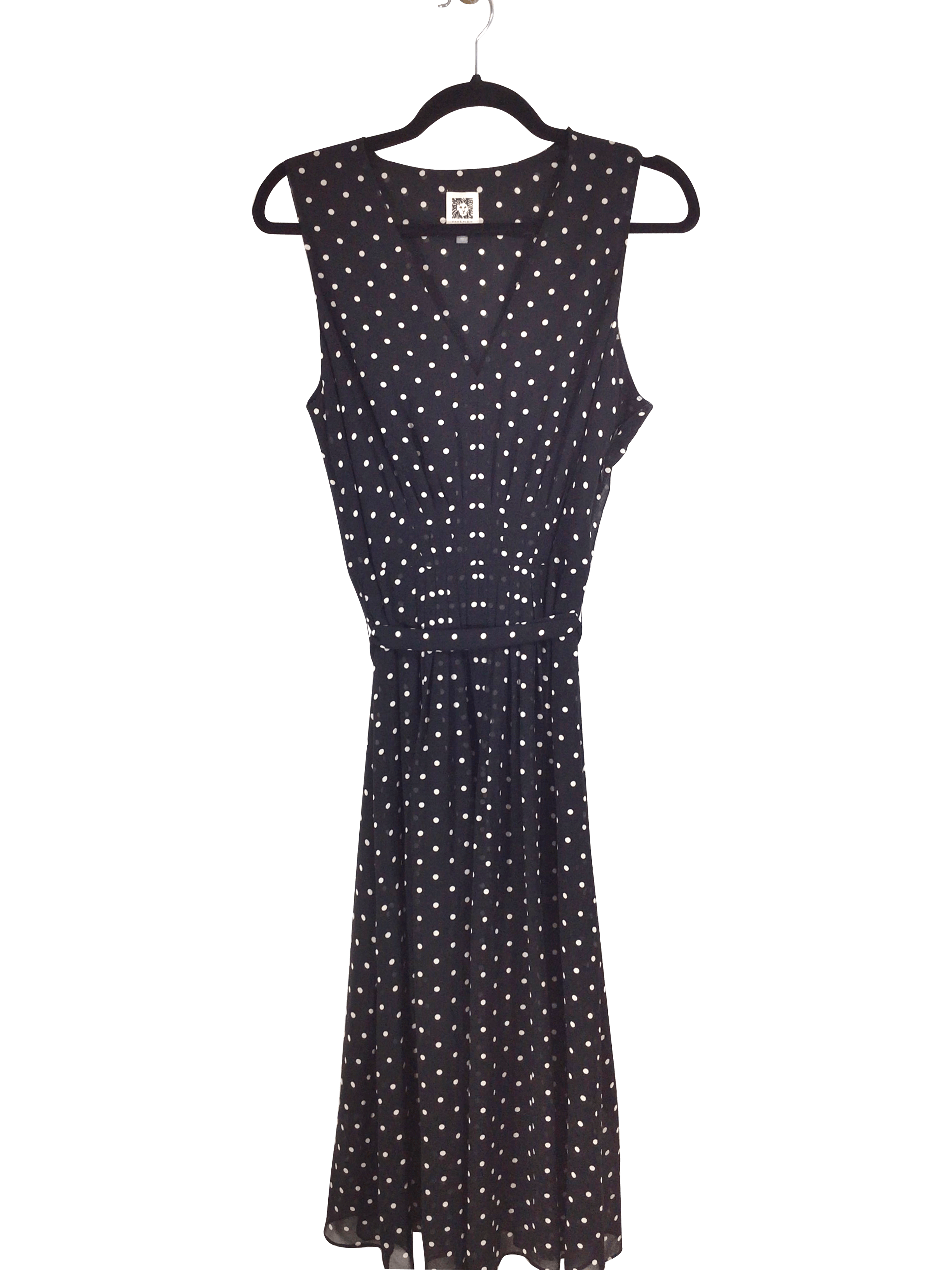 ANNE KLEIN Stylish Women's Black Maxi Dress - Regular Fit, Size 10
