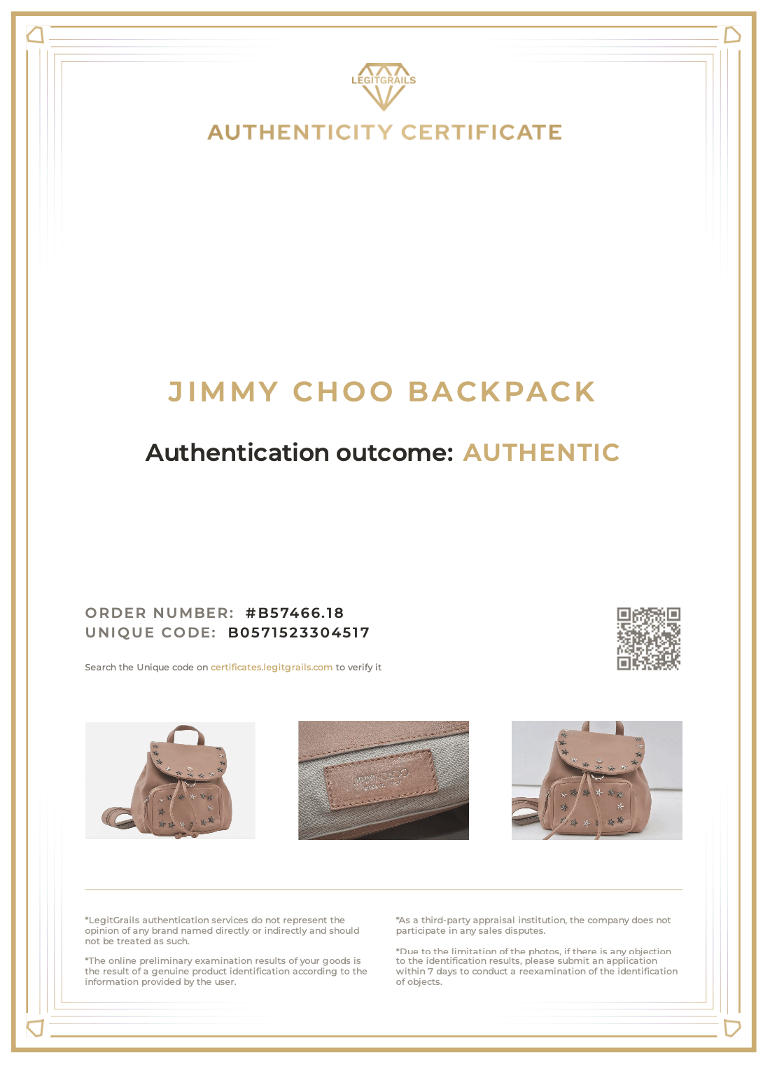 JIMMY CHOO Vintage Stella Star Studded Pink Beige Leather Backpack - 7492K, Stylish and Functional