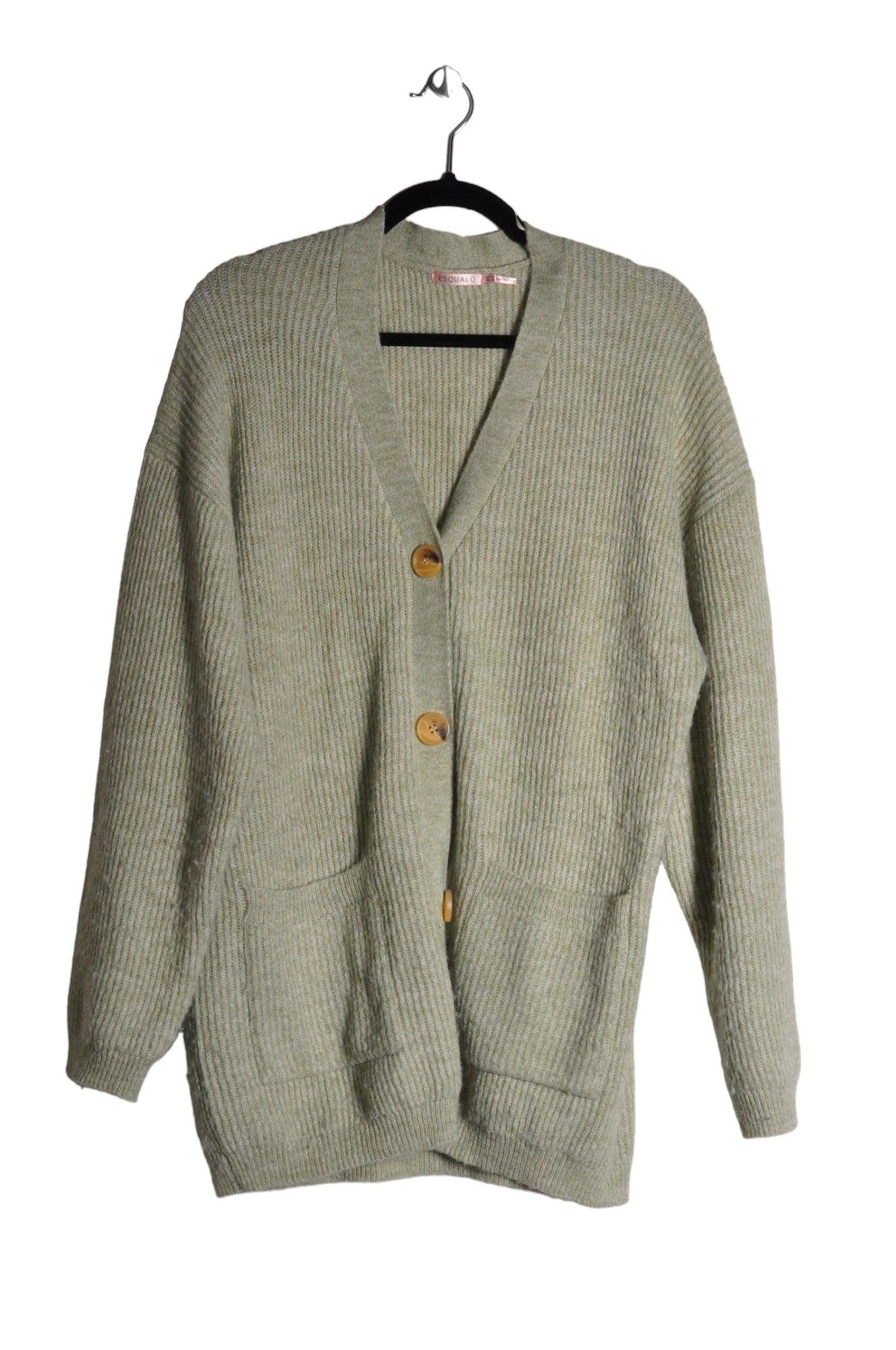 Stylish ESQUALO Women's Green Regular Fit Cardigan - Size M