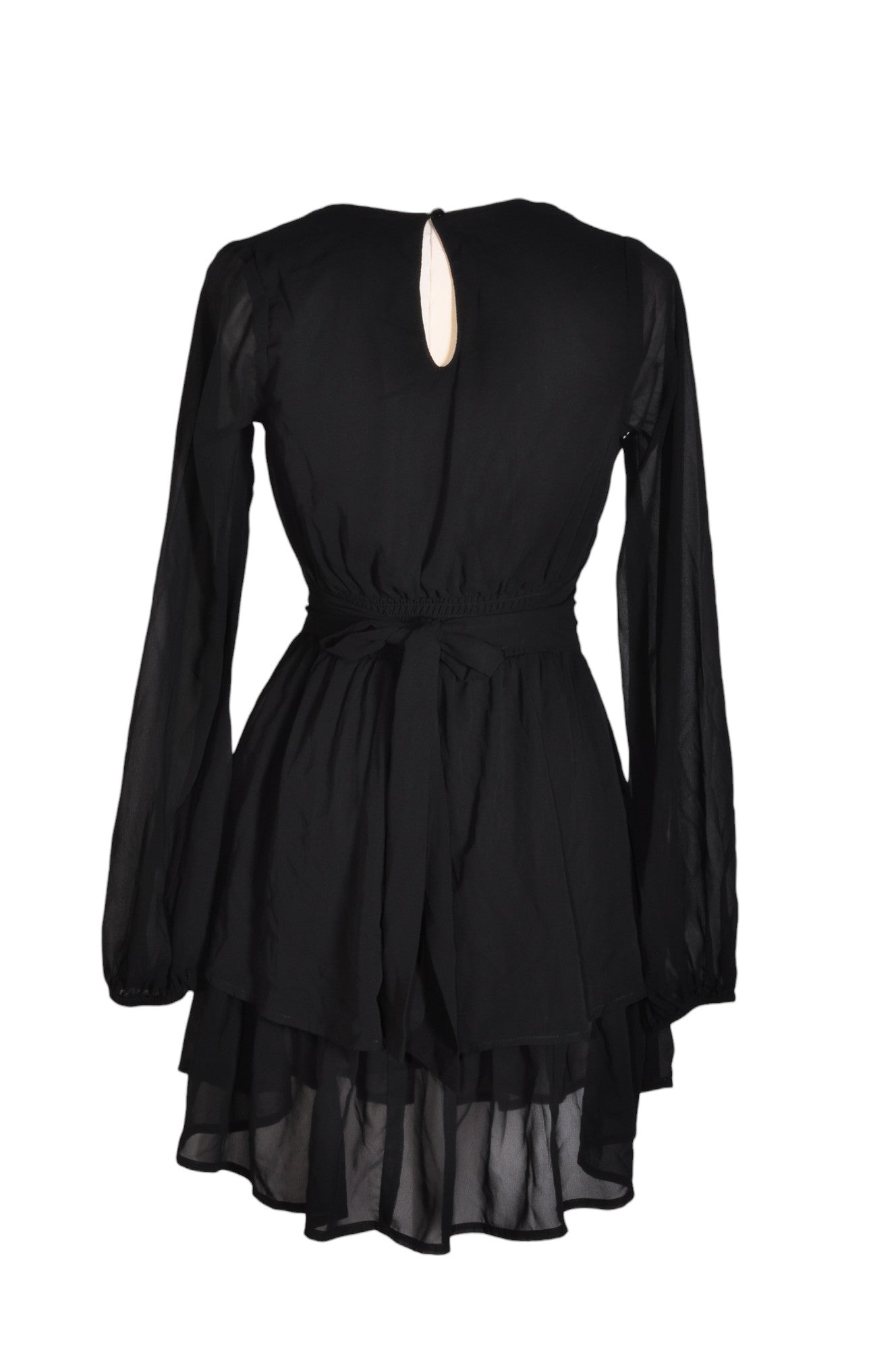 Stylish JOPRA Women's Black Wrap Dress - Regular Fit, Size XS