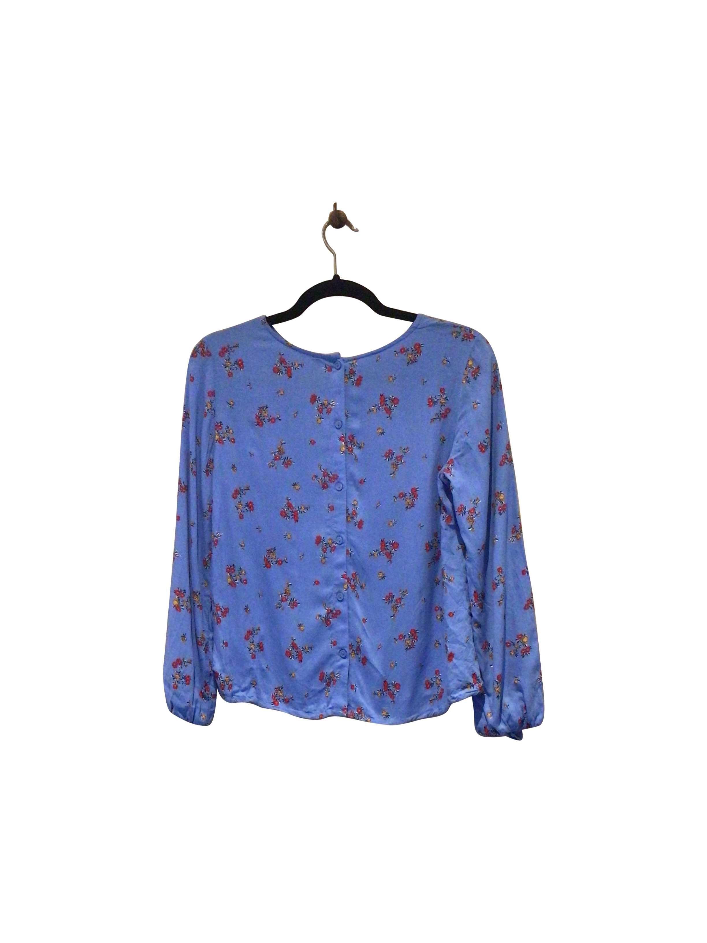 H&M Blue Regular Fit Second - hand Long - sleeved Crew - neck T - shirt Size 0