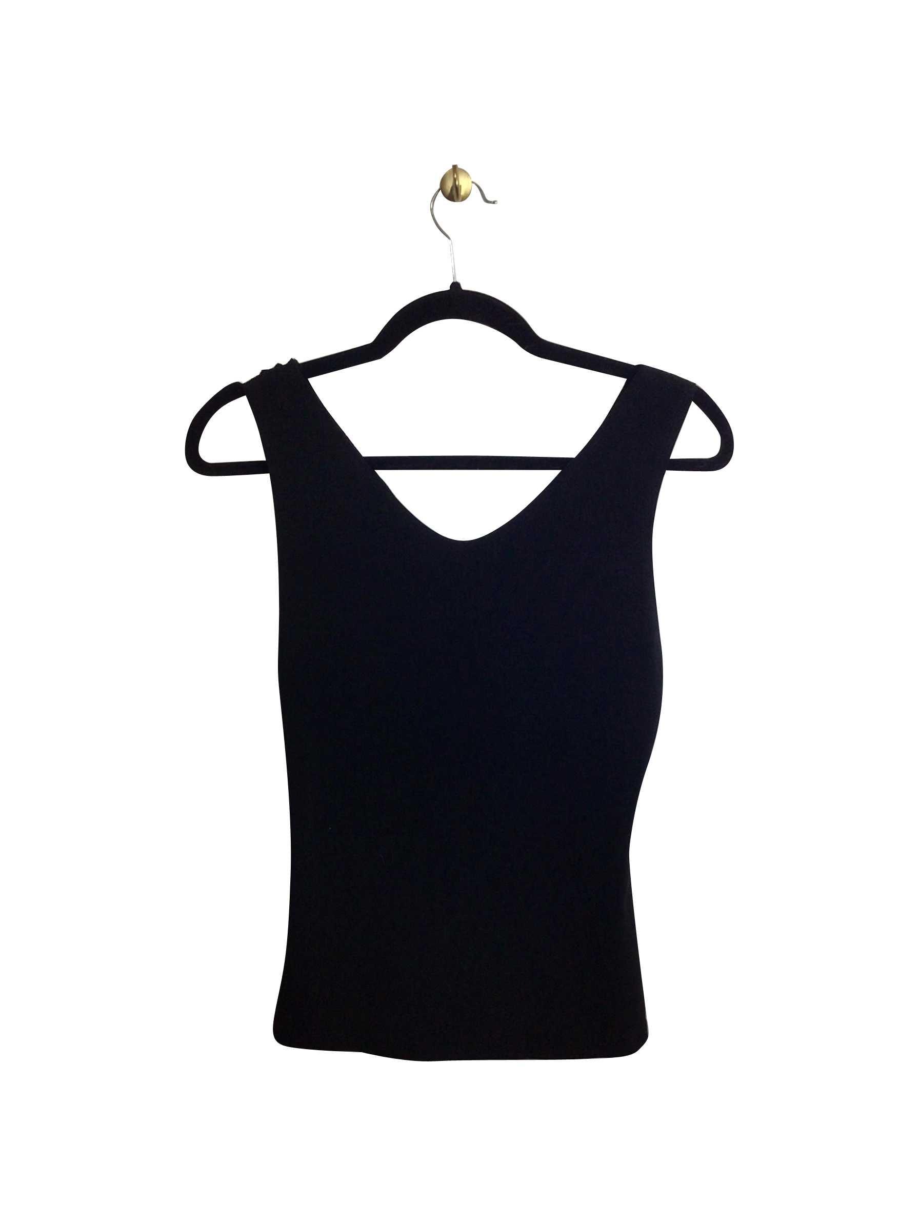 ROSA CONSTANZO Stylish Regular Fit Black Tank Top - Size S