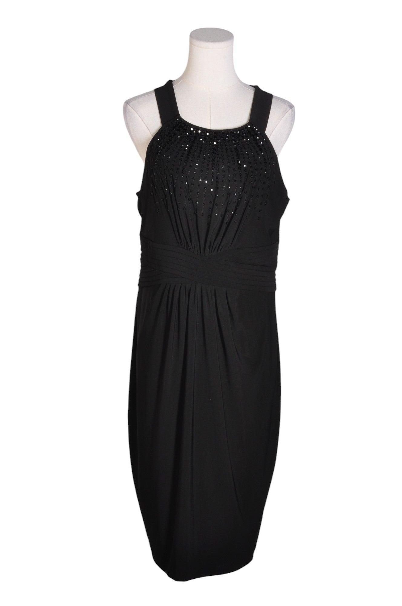 Stylish JONES & CO. Women's Regular Fit Black Shift Dress - Size 12