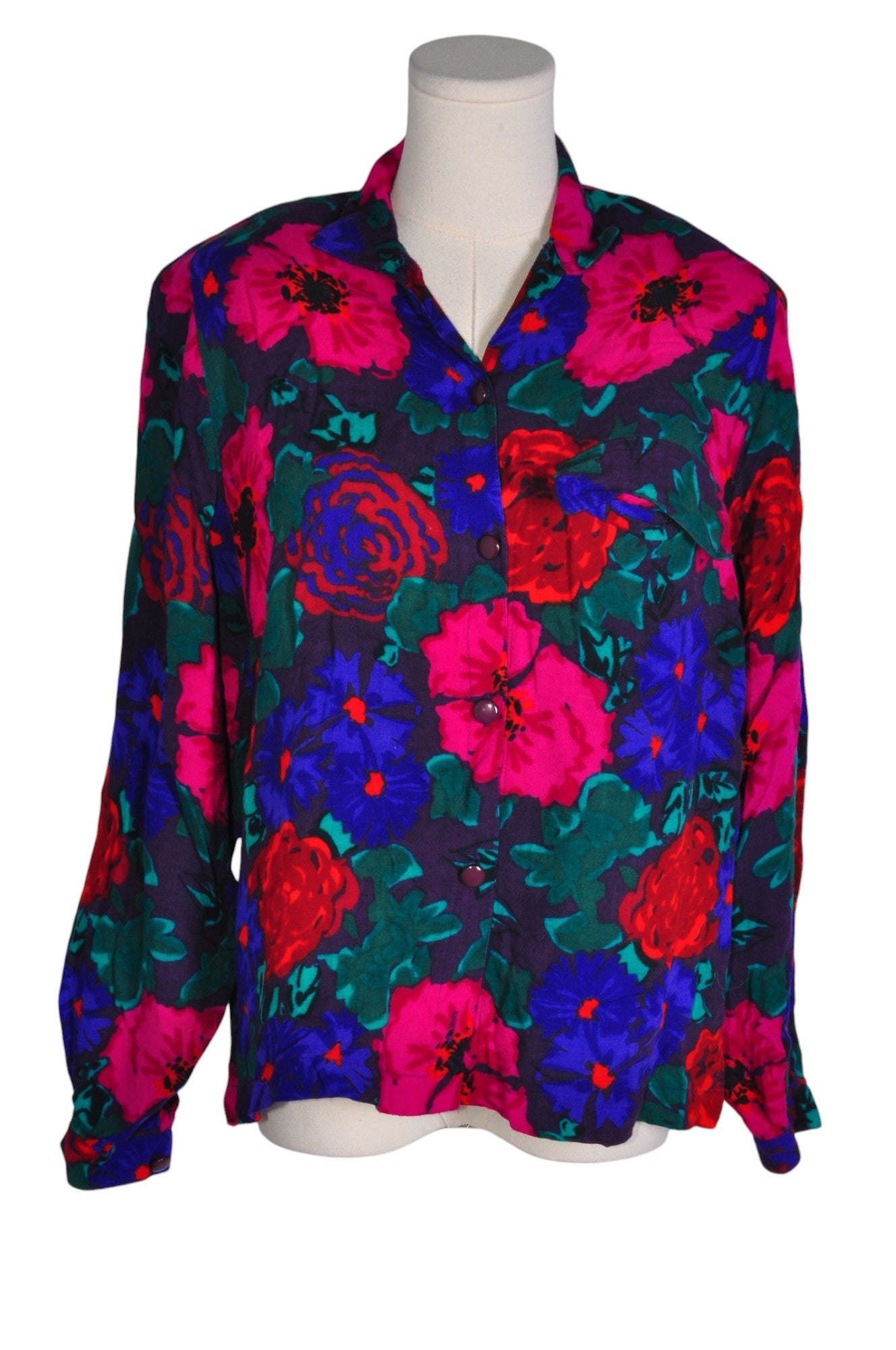 ROUIE Women's Stylish Pink Regular Fit Button - Down Top - Size M