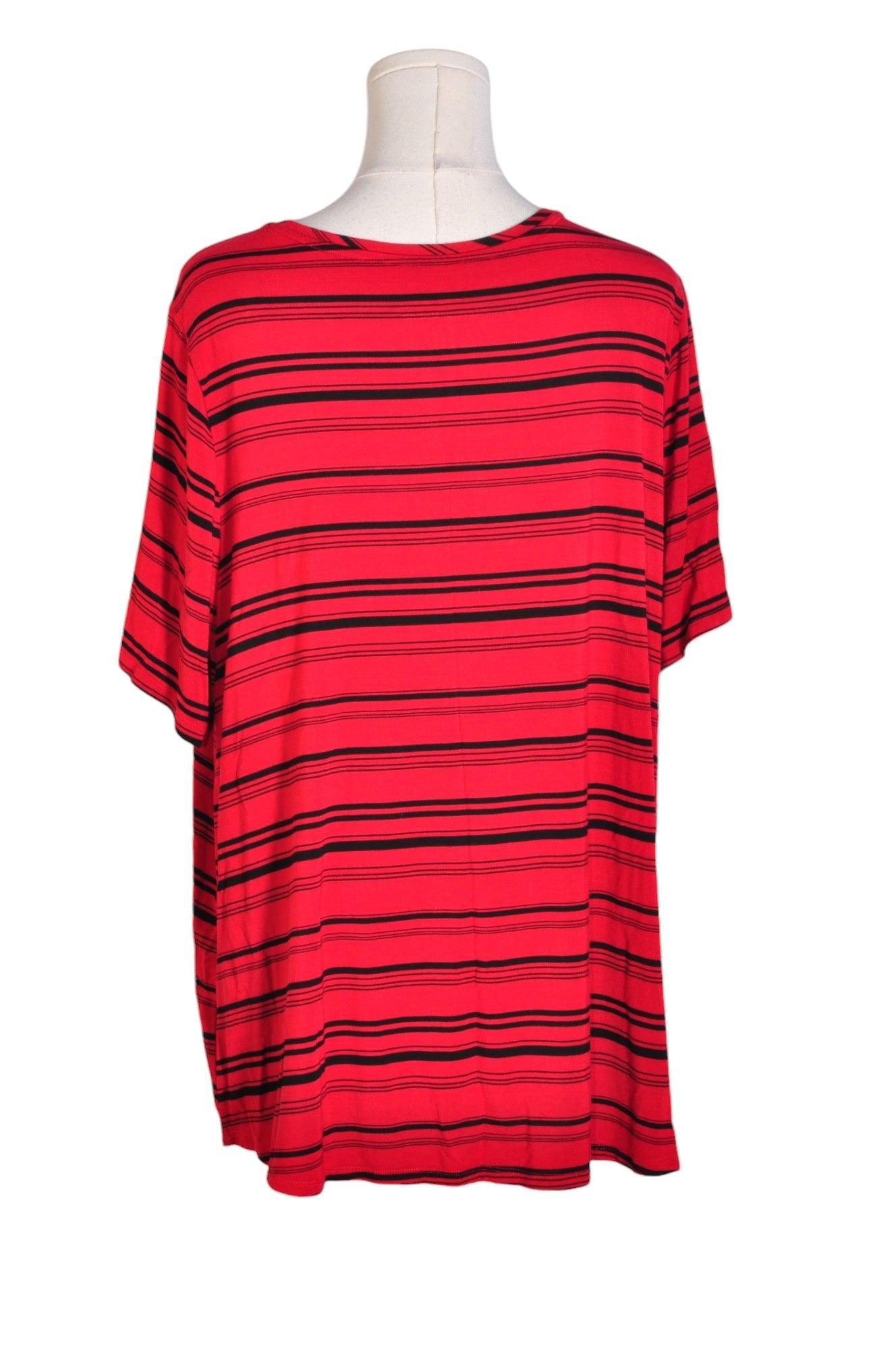 ADDITION ELLE Stylish Regular Fit Red Women's 2X T-Shirts