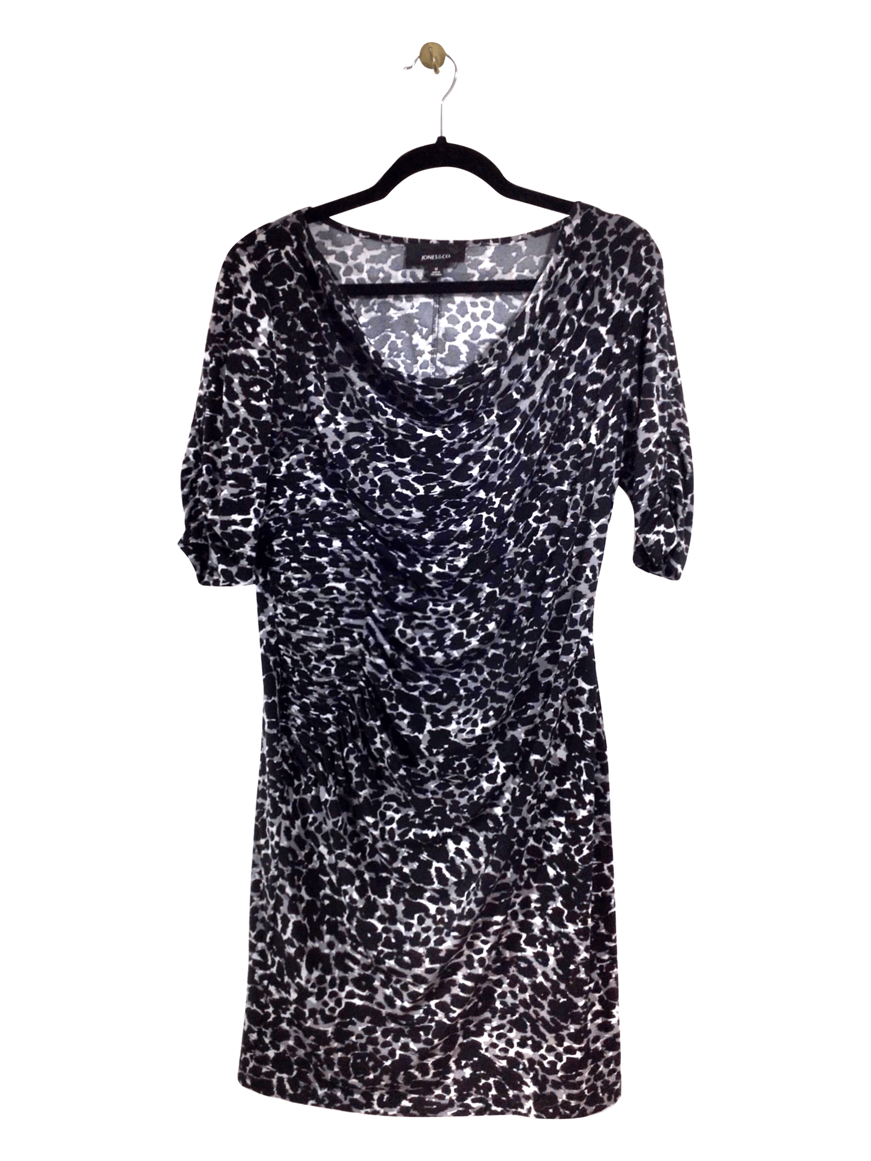Stylish JONES & CO. Regular Fit Black Midi Dress - Size 12