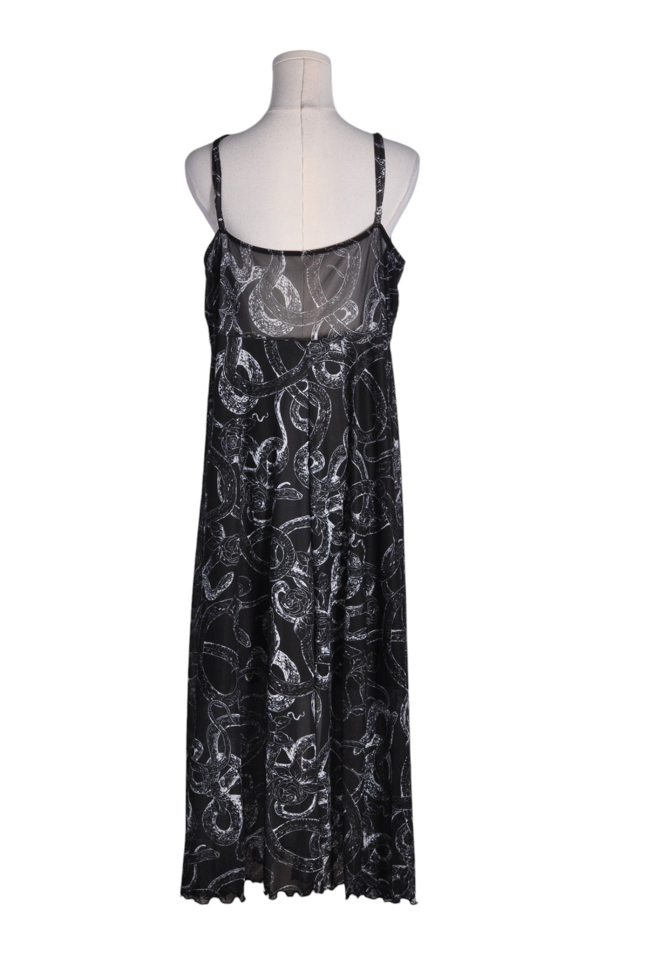 ROMWE Women's Stunning Black Regular-Fit 3XL Maxi Dress