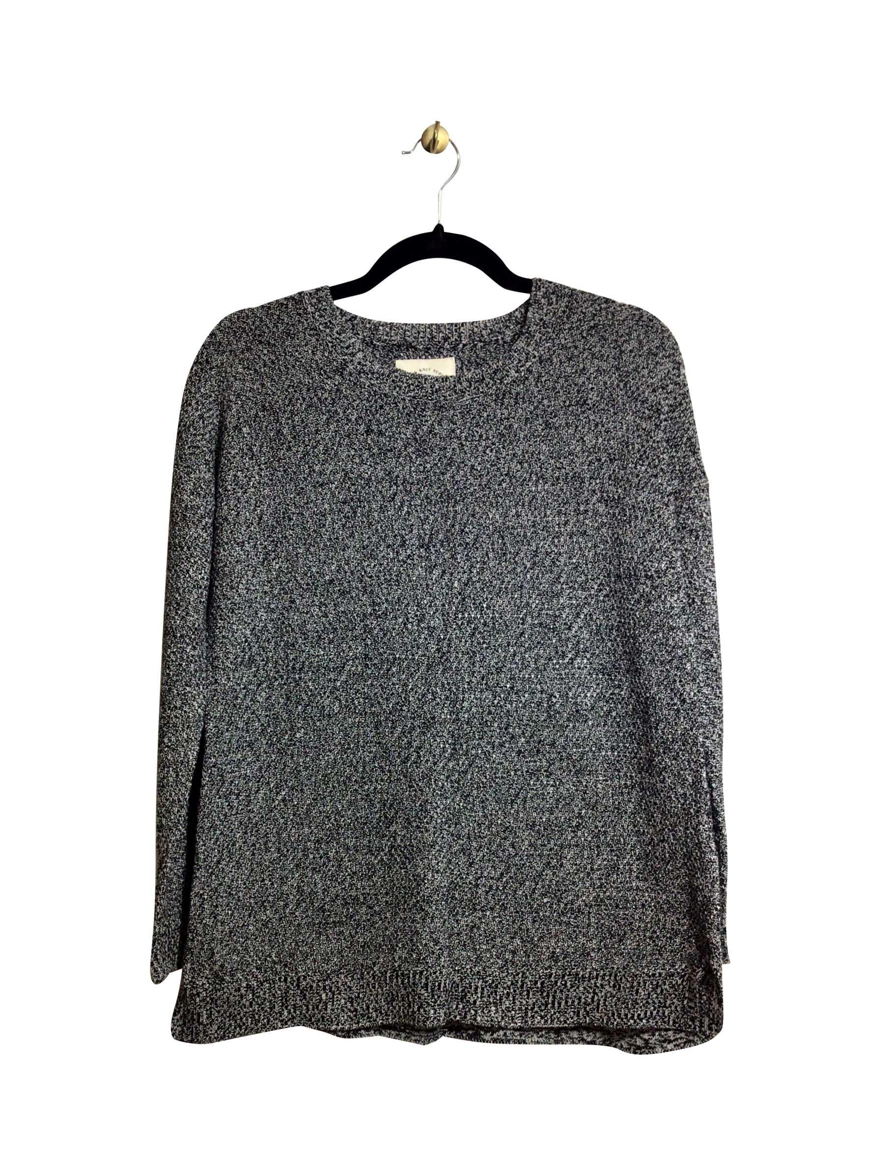ARCHY & CO. Stylish Regular Fit Gray Long-Sleeved Crew Neck T-shirt - XS
