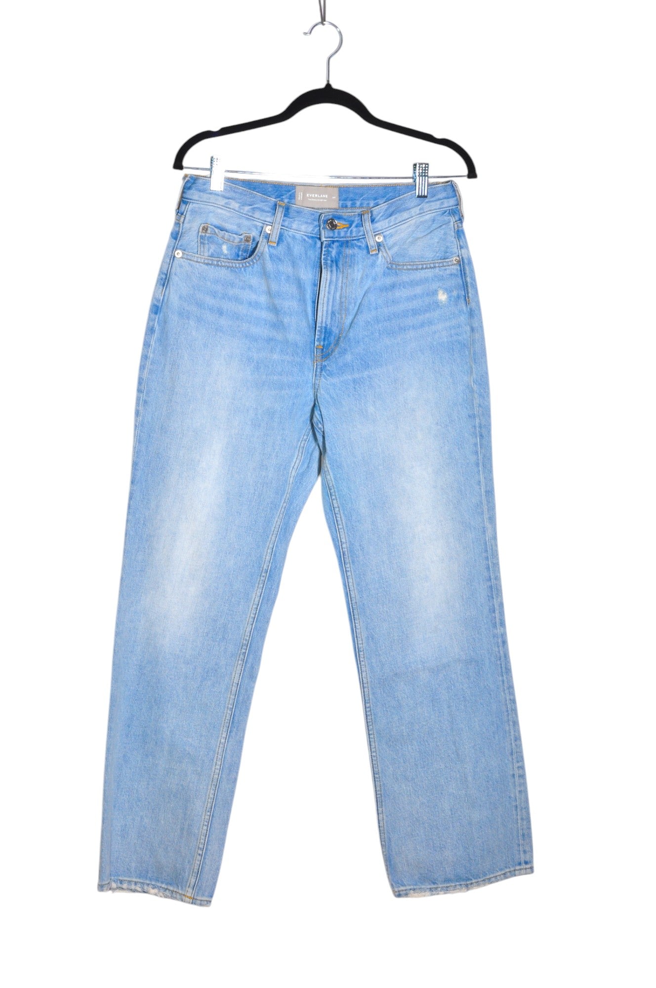 EVERLANE Stylish Women's Blue Regular Fit Straight-Legged Jeans - Size 28