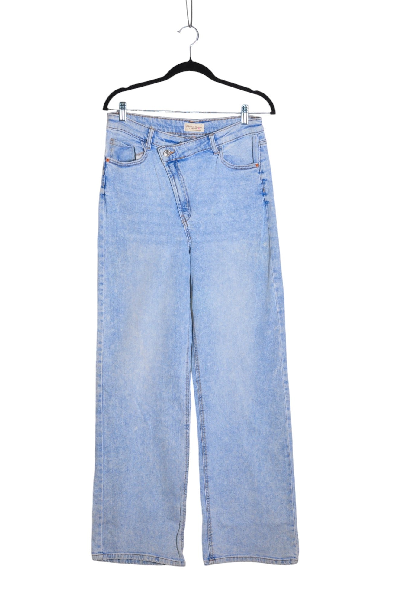 ARDENE Stylish Women's Blue Regular Fit Straight-Legged Jeans - Size L