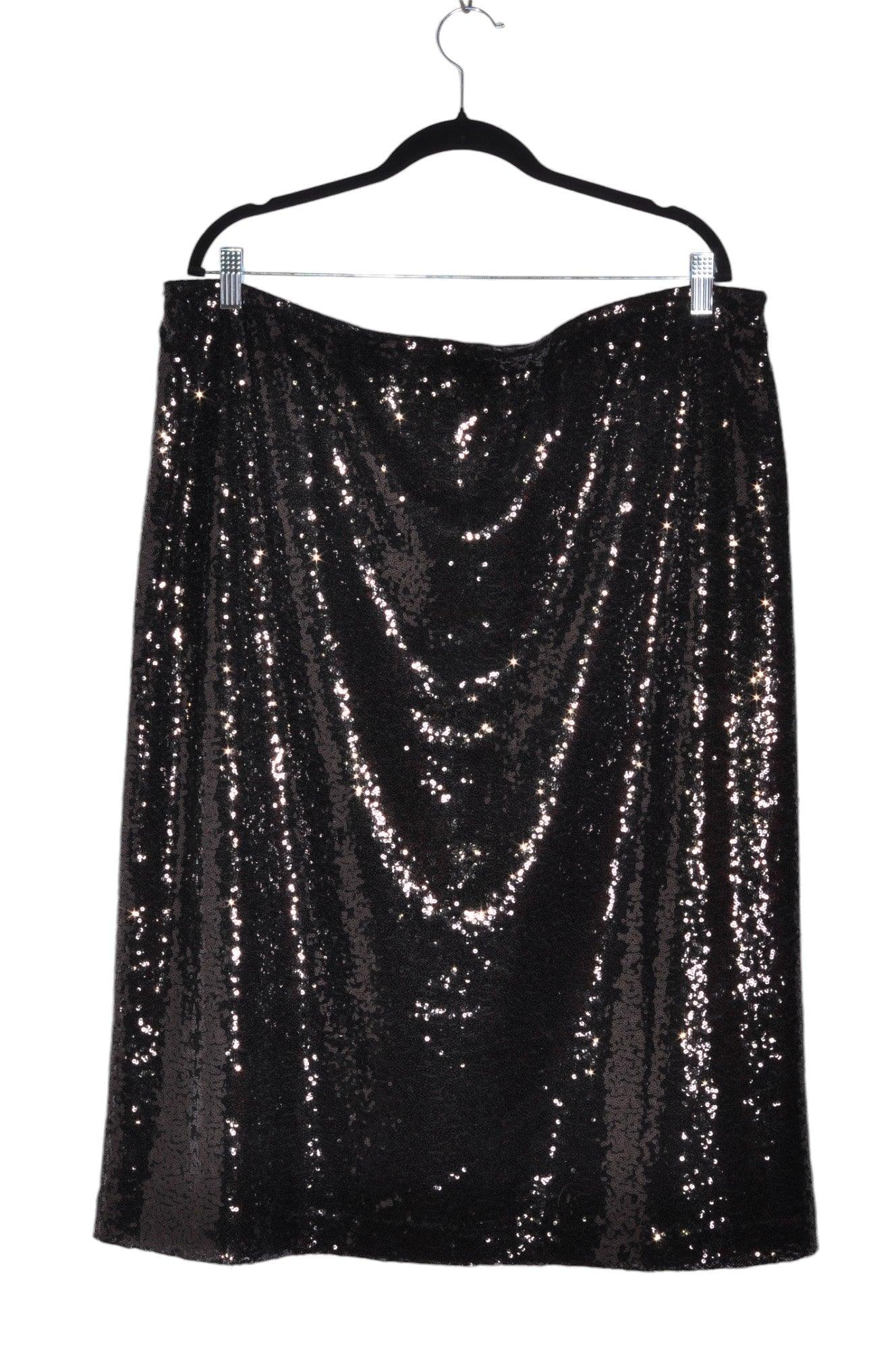 JOE FRESH Women's Stylish Black Casual Skirts with Regular Fit - Size 1X
