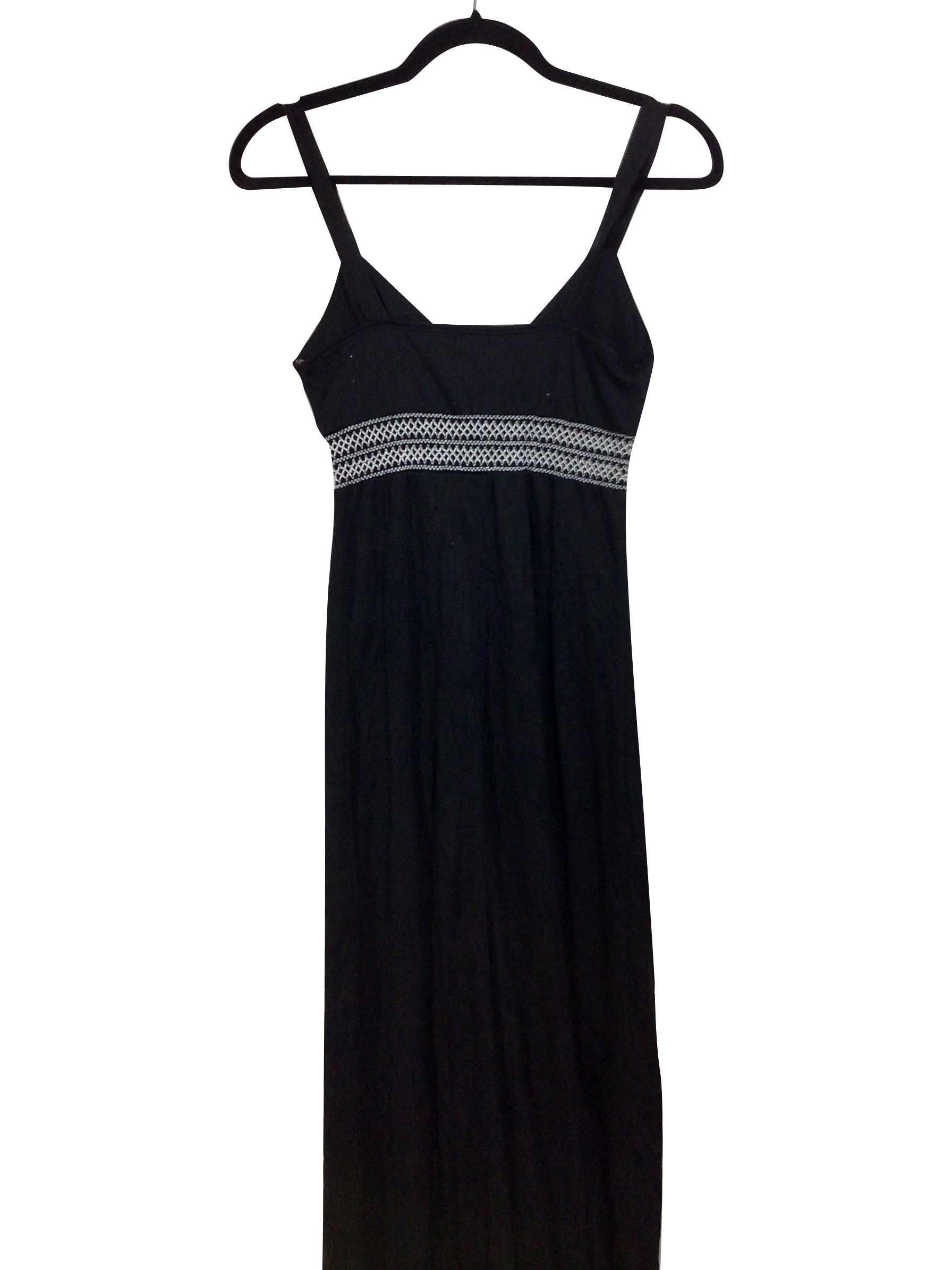 6 DEGREES Stylish Regular Fit Ankle-Length Maxi Dress in Black - Size S
