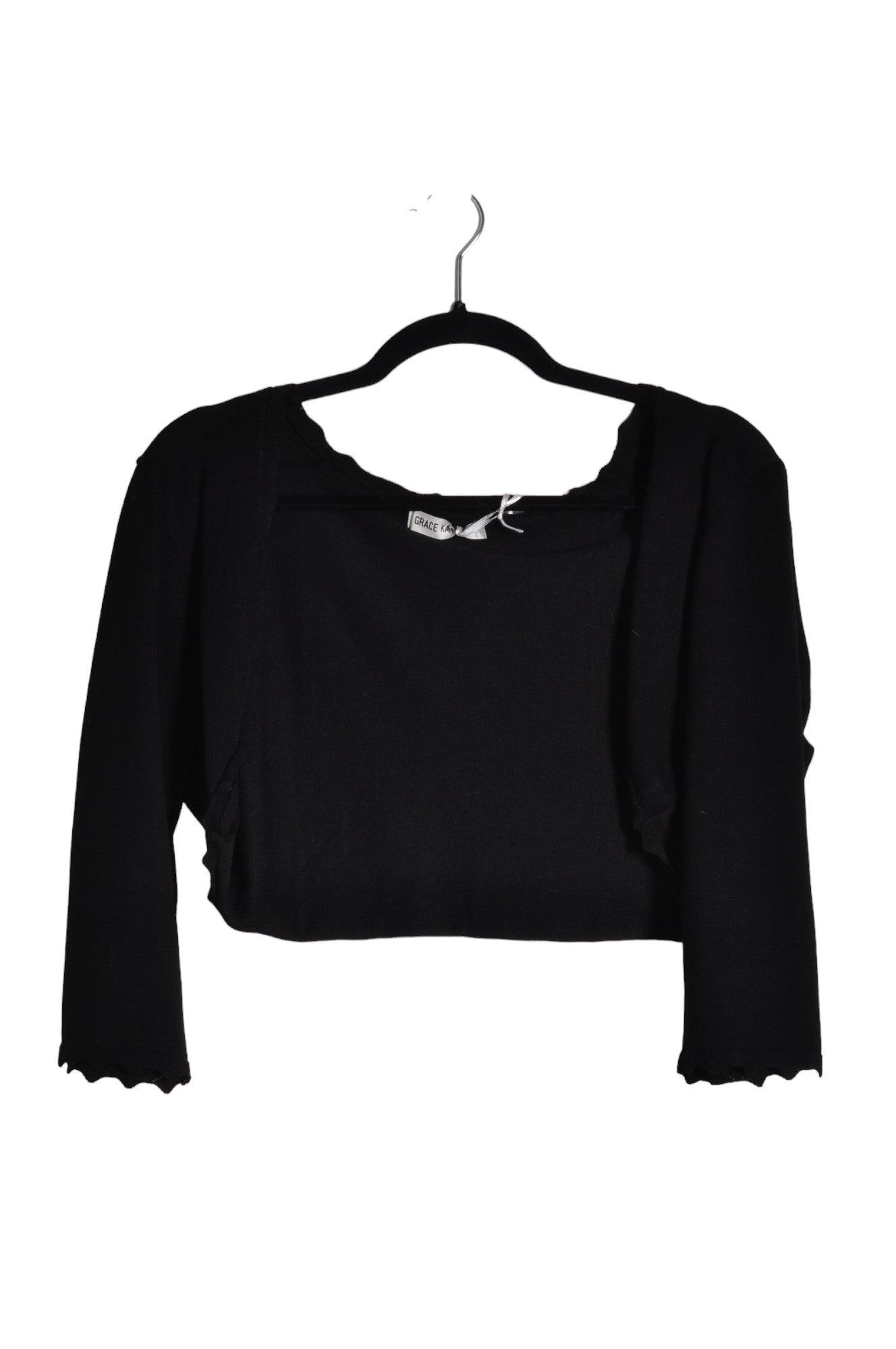 GRACE KAREN Stylish Women's Black XL Regular Fit Crop Tops