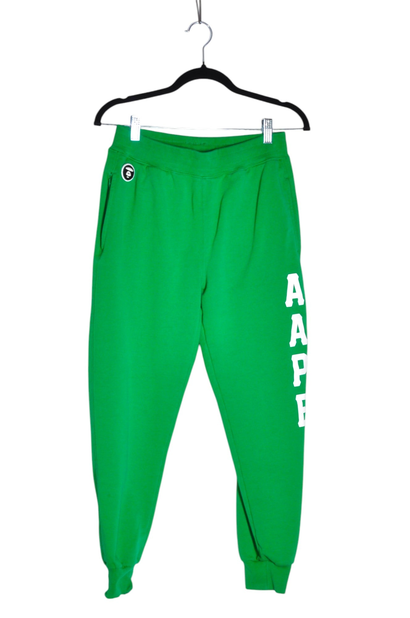 AAPE Stylish Women's Green Regular Fit S-Size Activewear Joggings