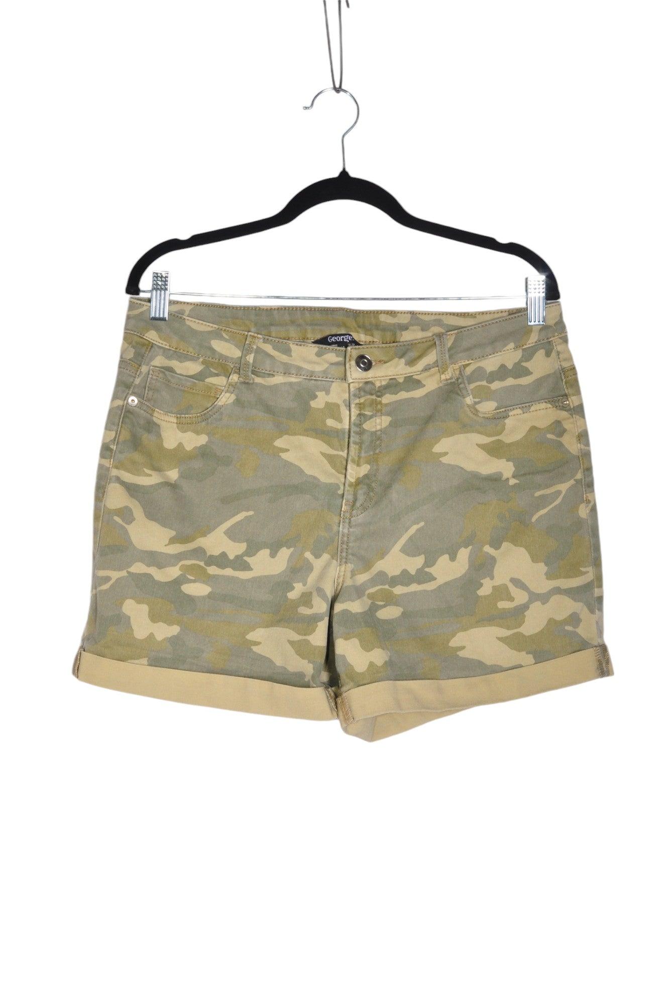 GEORGE Stylish Women's Classic Green Regular Fit Shorts - Size 14