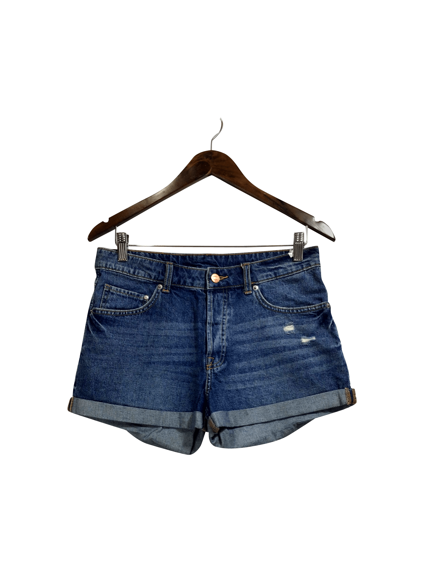 Stylish Blue DENIM Regular Fit Second - hand Jean Shorts Size 4