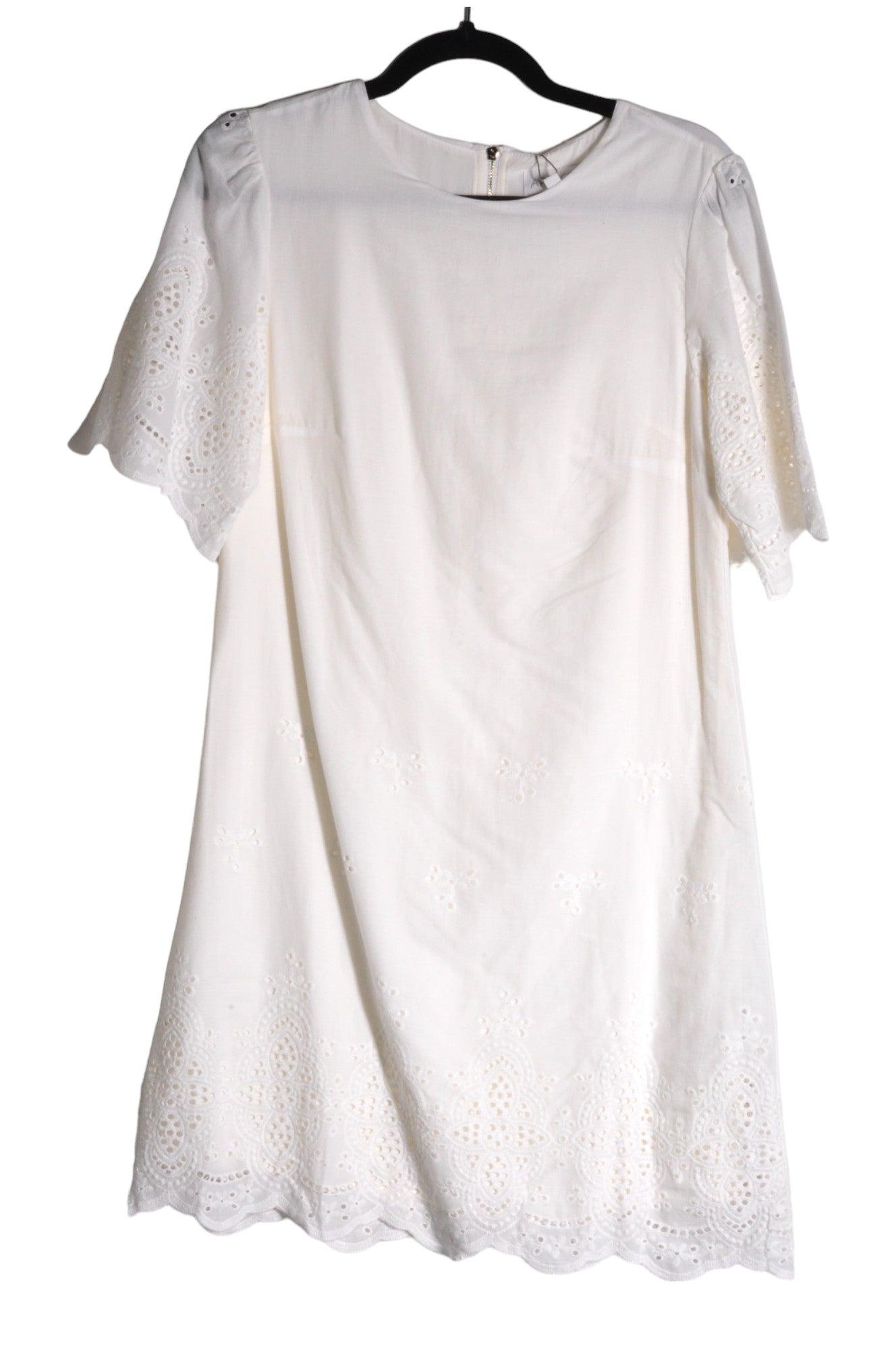 Stylish APRICOT Women's White Regular Fit Midi Dress - Size 10