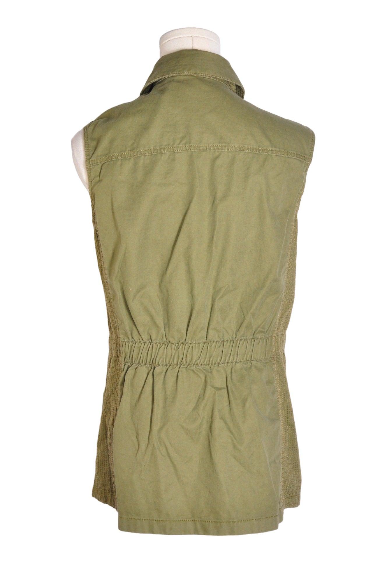 H&M Second Hand Green Regular Fit Women's Cotton Coat - Size 6
