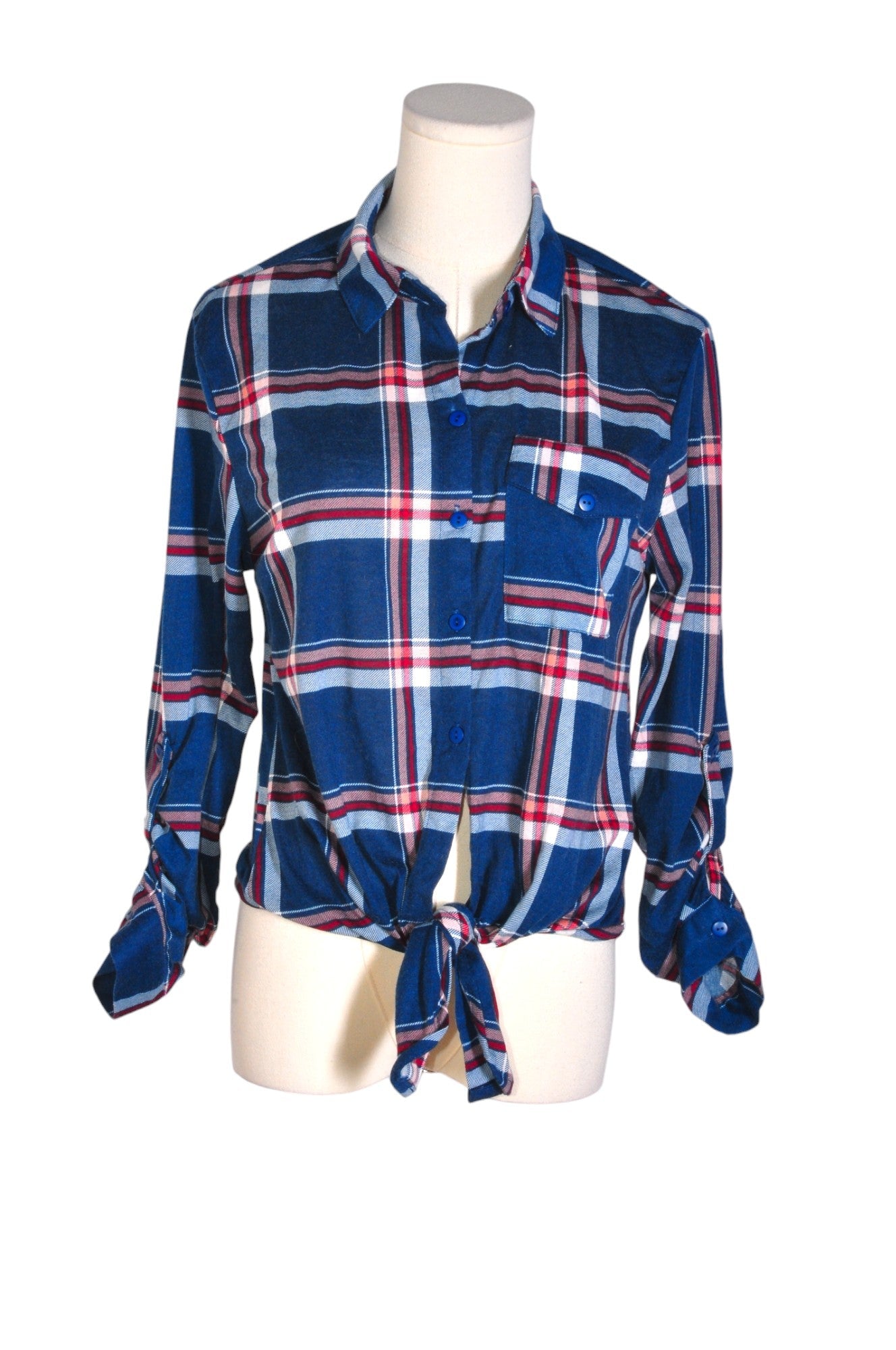 ARDENE Stylish Women's Blue Regular Fit Button Down Tops - Size S